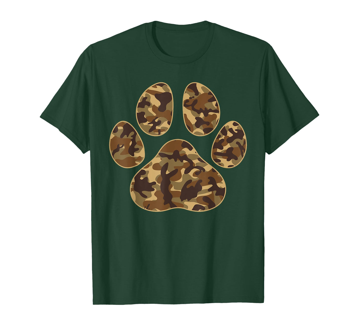 Cute Camo Paw Print Pet Owner Camouflage Paw Print Dog Lover Men Women Kids T-Shirt
