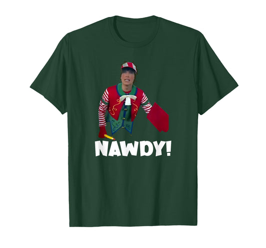 "Tally The Elf NAWDY!" Innocent Funny Christmas Holiday T-Shirt