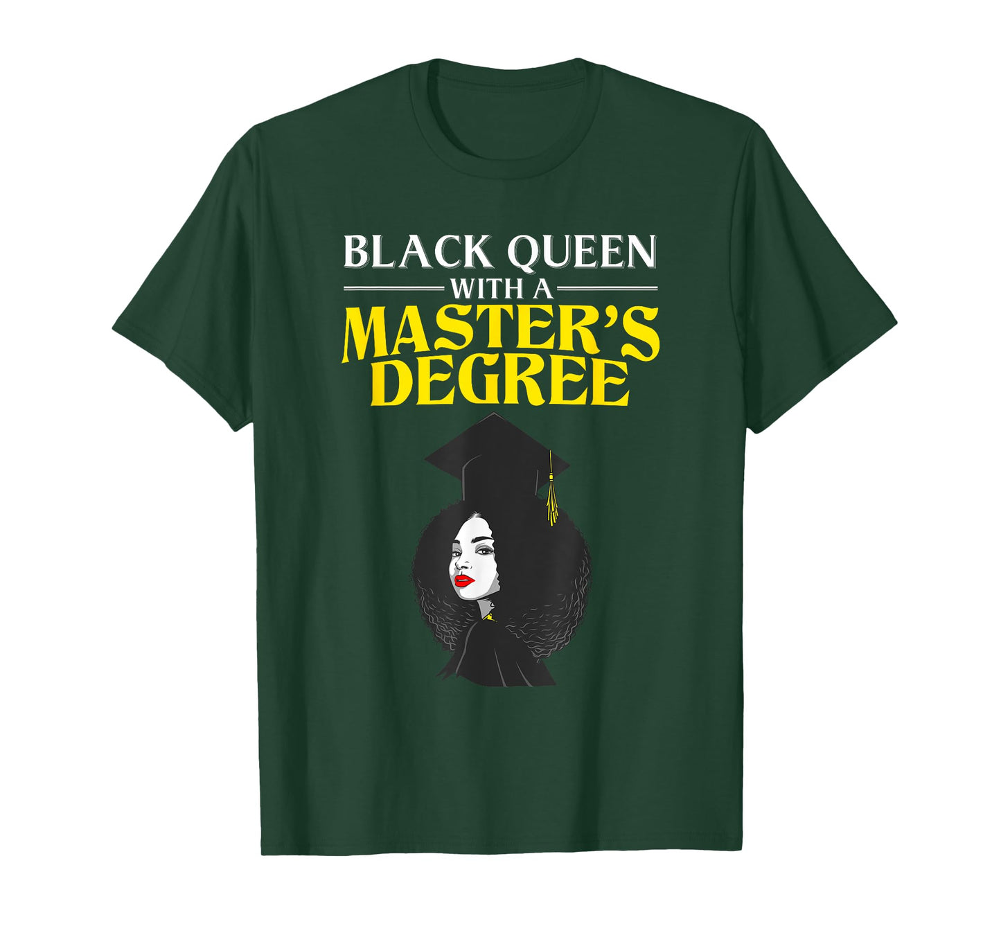 Funny Masters Degree Design For Girls Women Black Queen T-Shirt