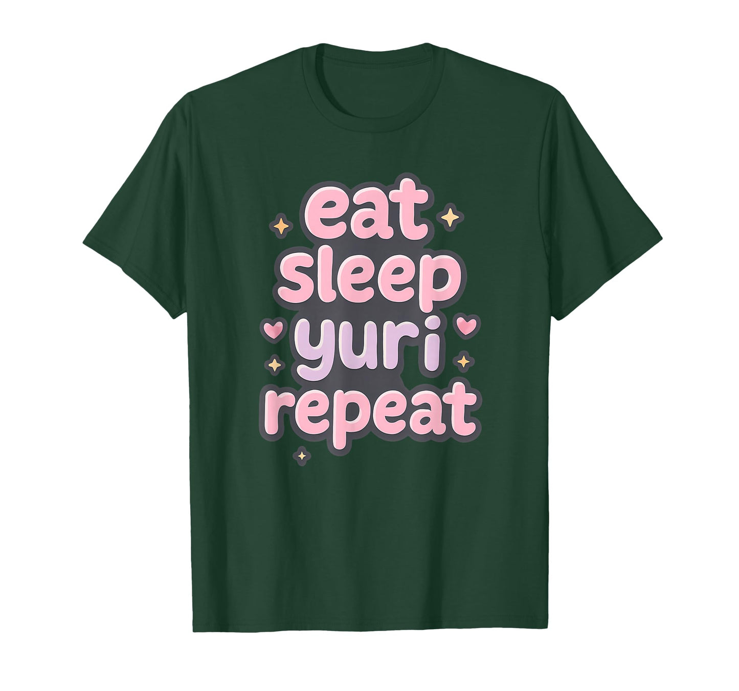 Eat Sleep Yuri Repeat Japanese Girl's Love Manga Yaoi T-Shirt