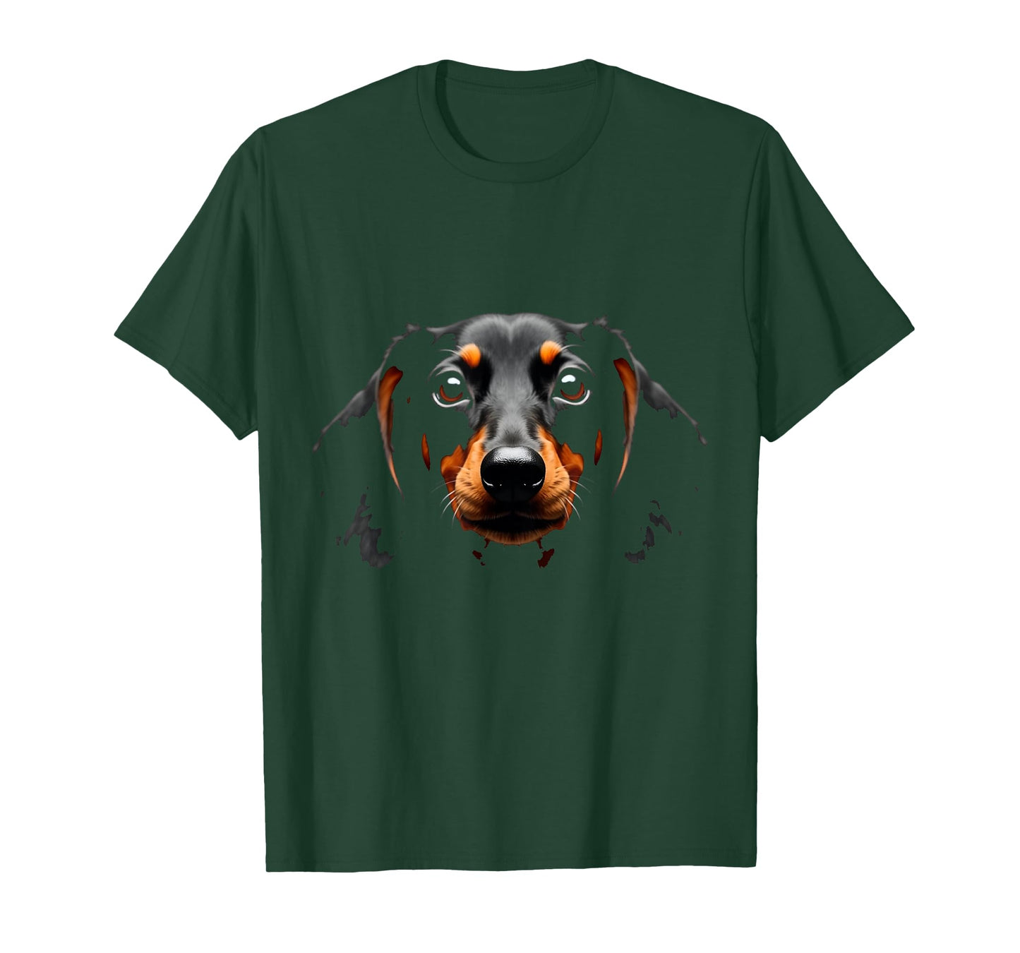 Black Dachshund Dog Wiener Face T-Shirt
