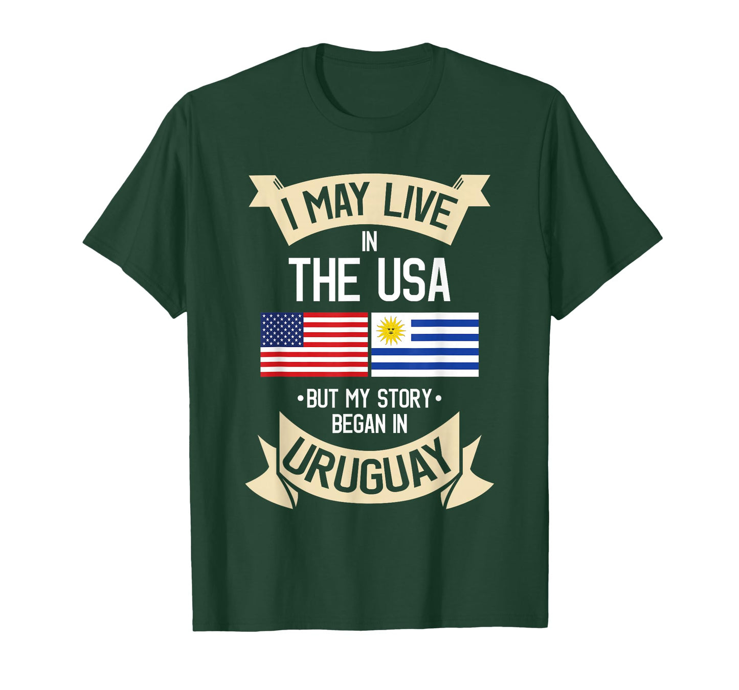 Uruguay American Flag USA Uruguayan Roots Gifts T-Shirt