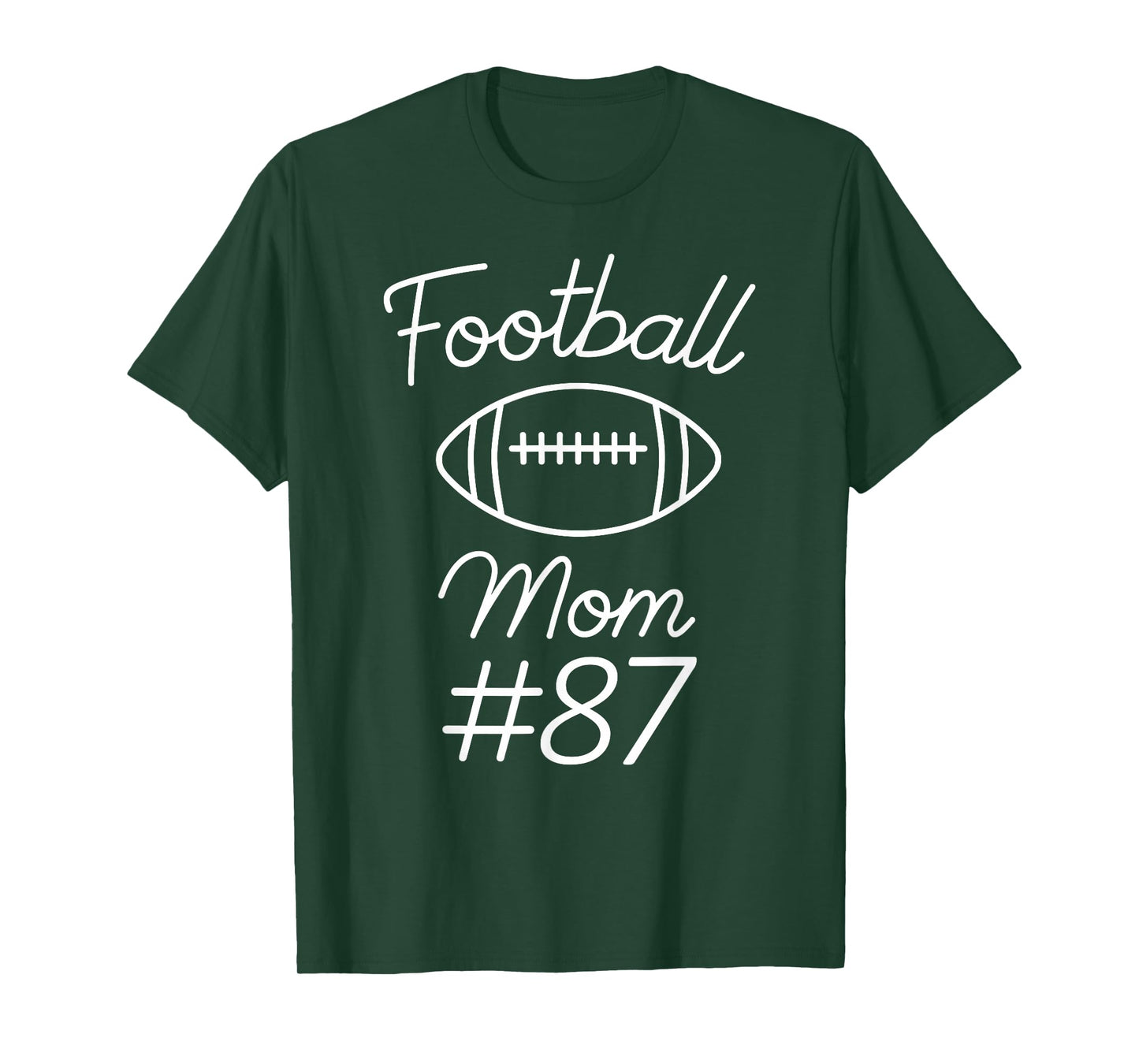 Football Mom Number 87 Biggest Fan Woman Team Game My Son T-Shirt