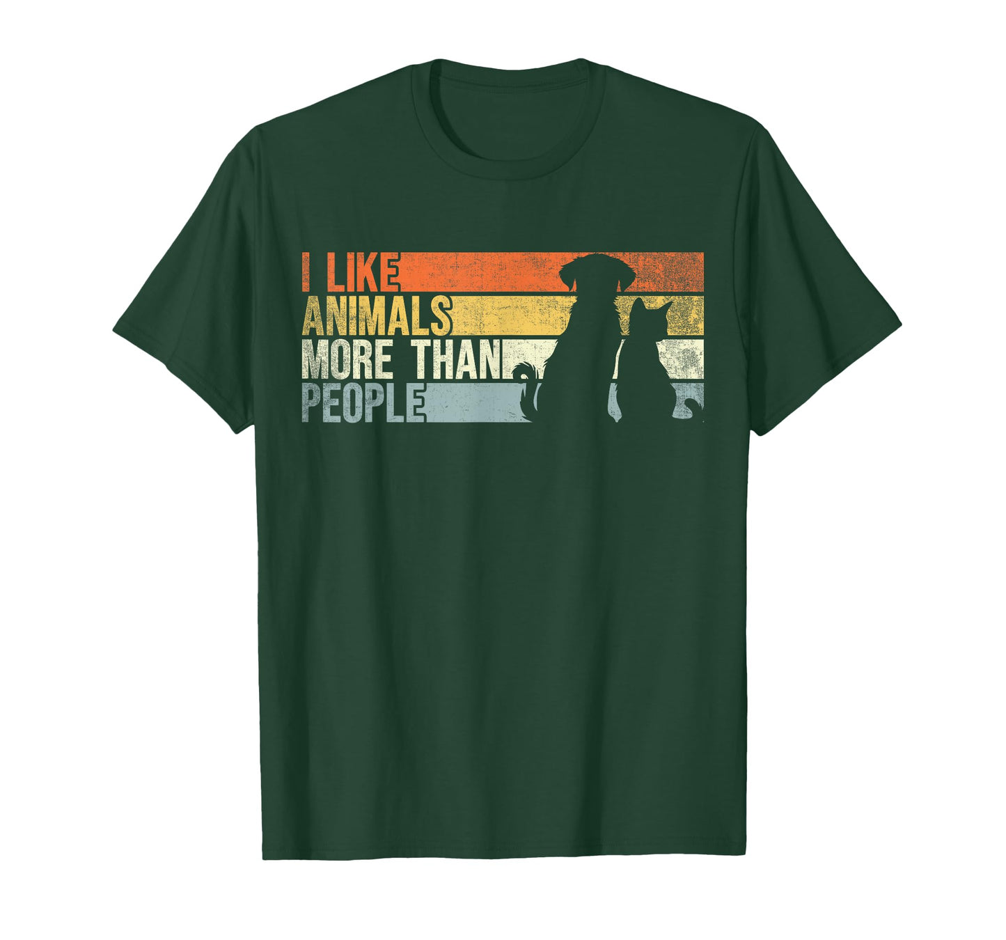 I Like Animals More Than People. Funny Dog And Cat Lover T-Shirt for Men Women