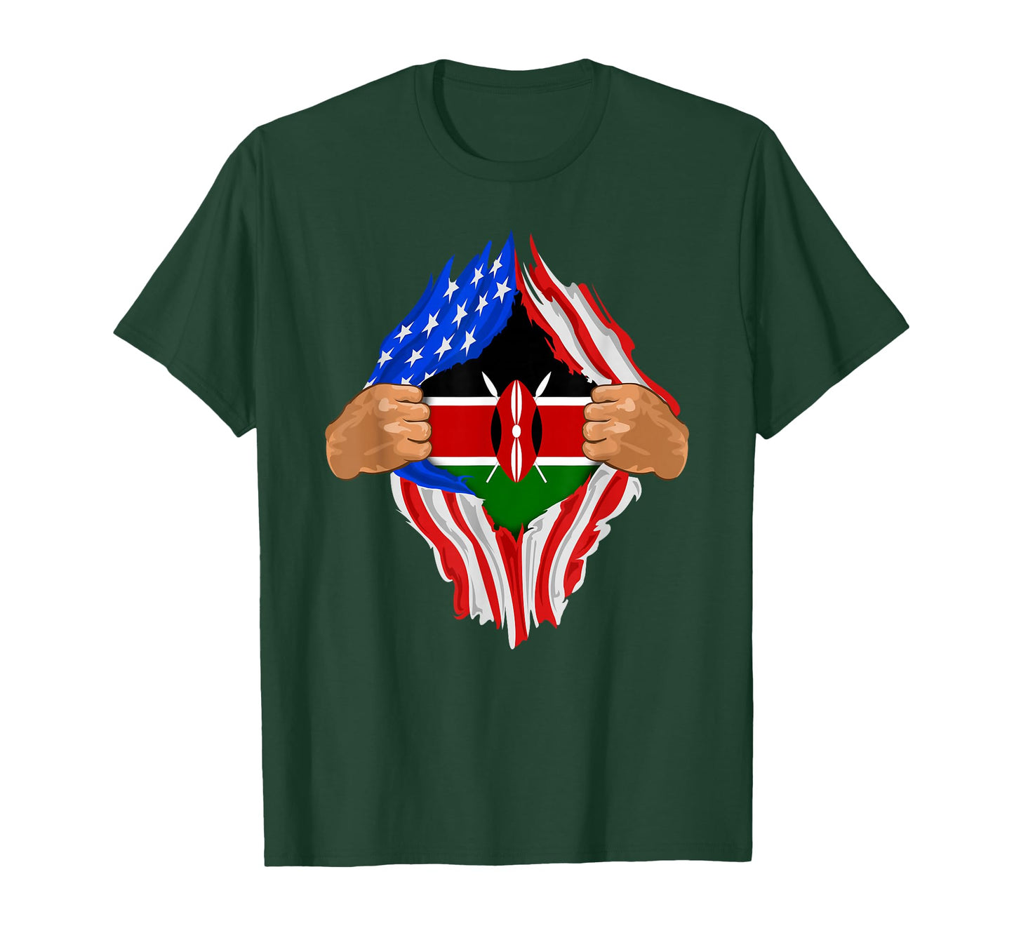 Kenyan Blood Inside Me T-Shirt | Kenya Flag Gift T-Shirt
