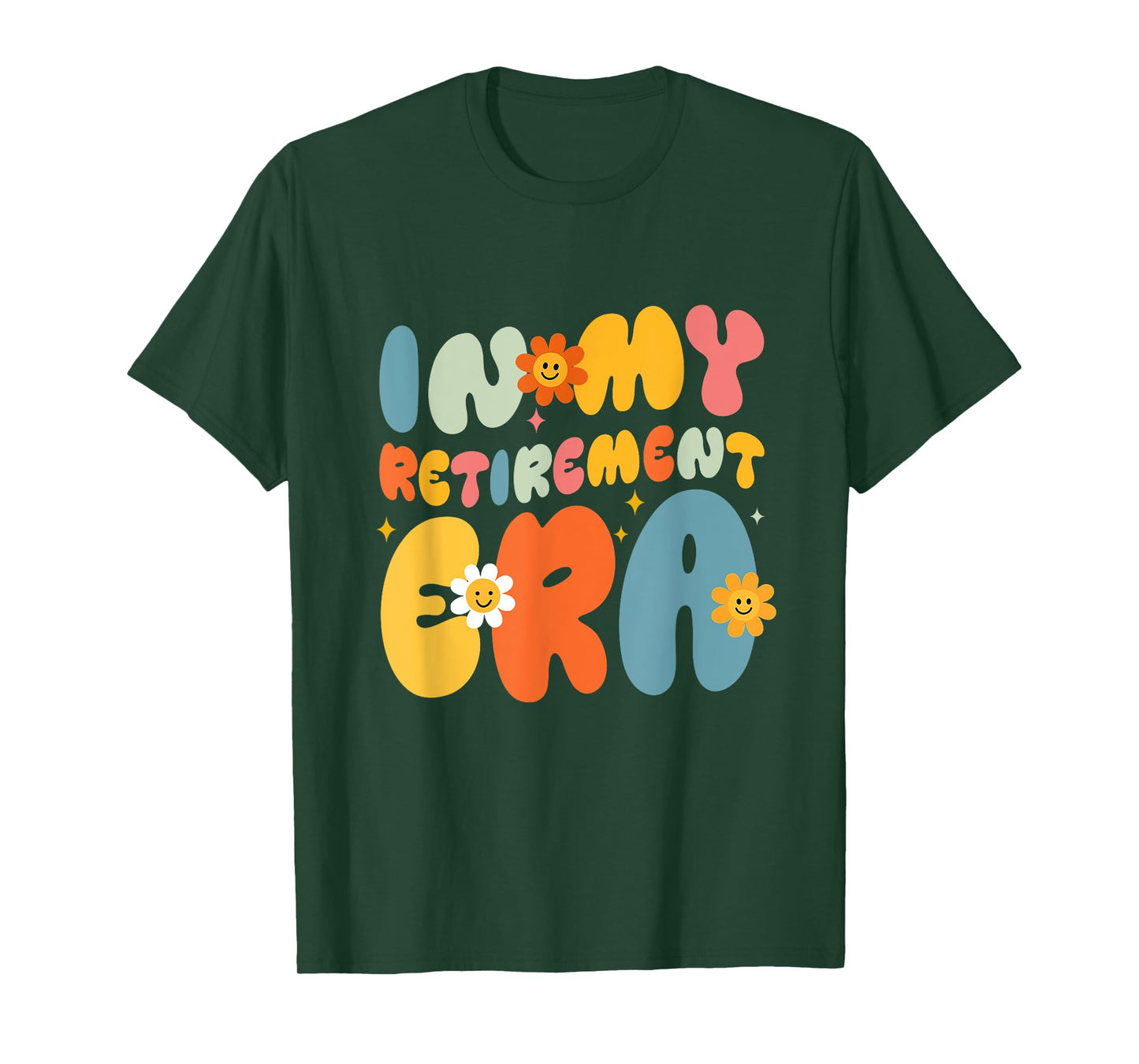 Retro Groovy In My Retirement Era Funny Retired 2025 Womens T-Shirt