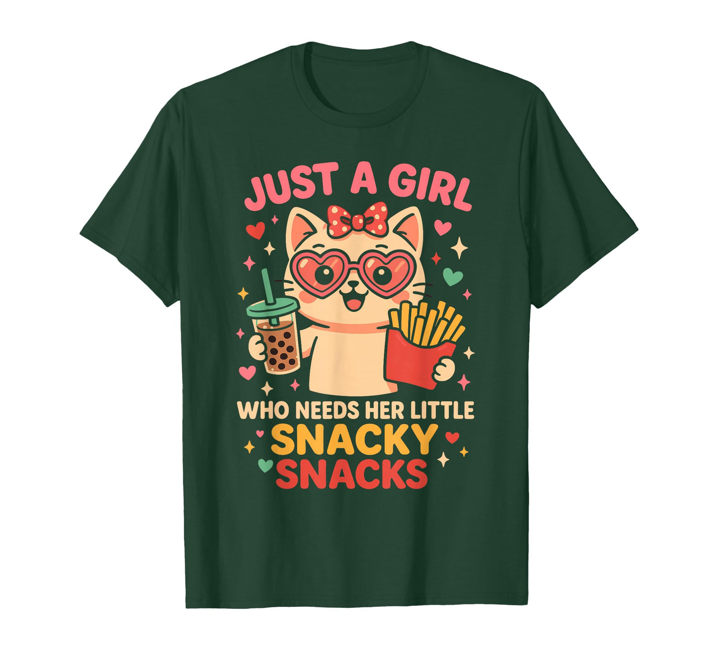 Just A Girl Who Needs Her Little Snacky Snacks Teens Women T-Shirt
