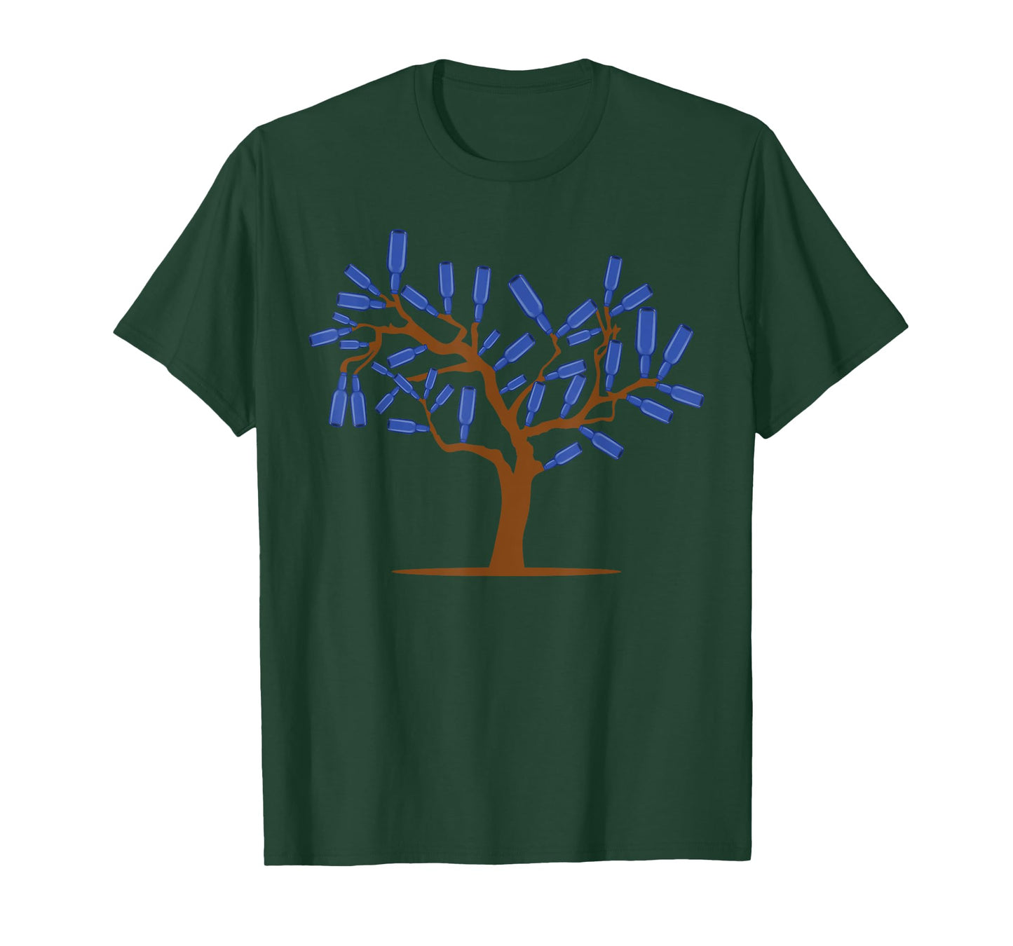 Blue Bottle Tree Gullah Tee Catch Evil Spirits T-Shirt