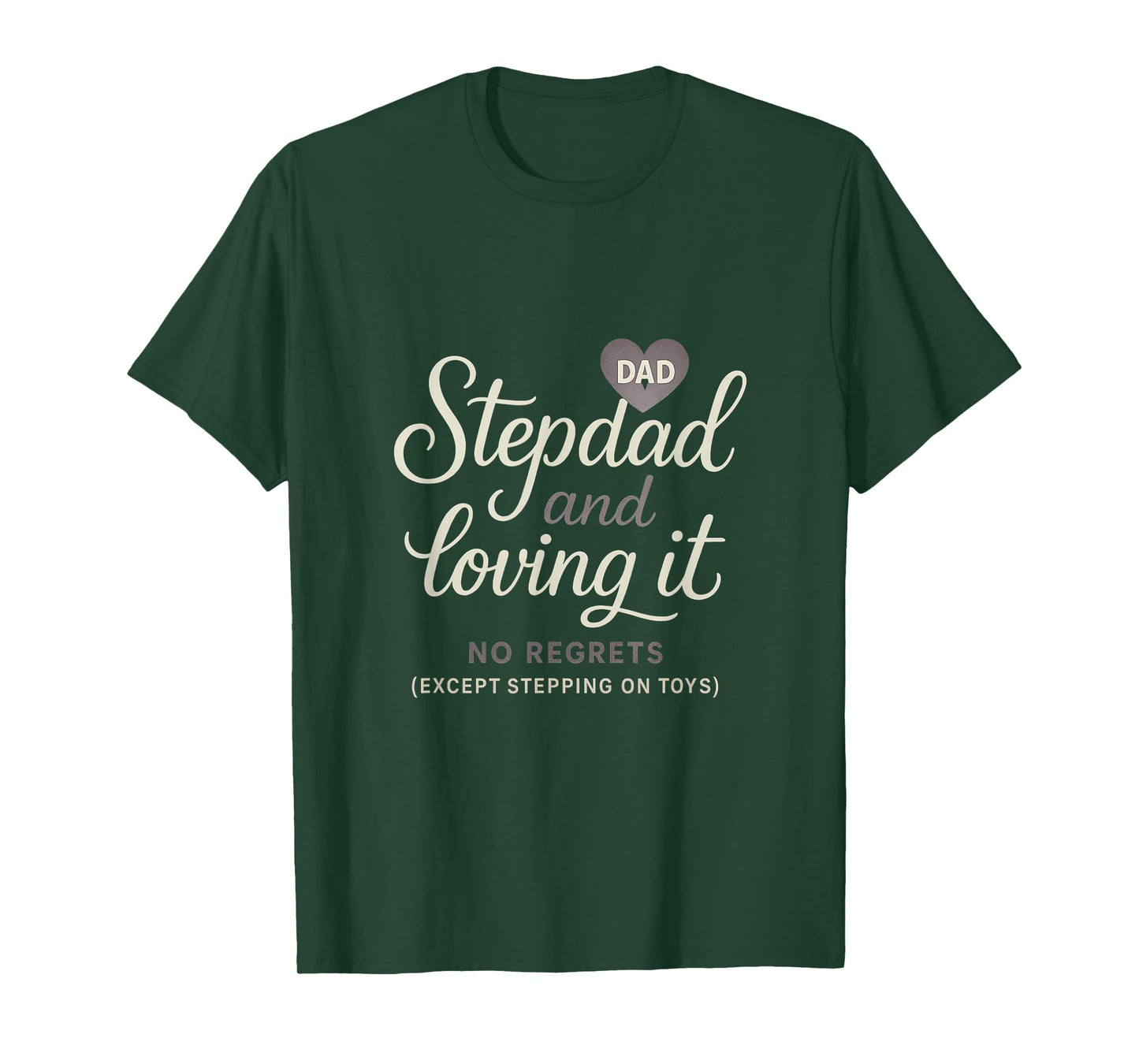 Stepdad And Loving It Whimsical Script Graphic T-Shirt