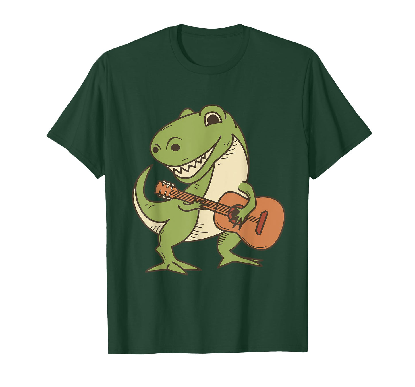 Dinosaur Playing Guitar Shirt | Cool Dino Music Lover Gift T-Shirt