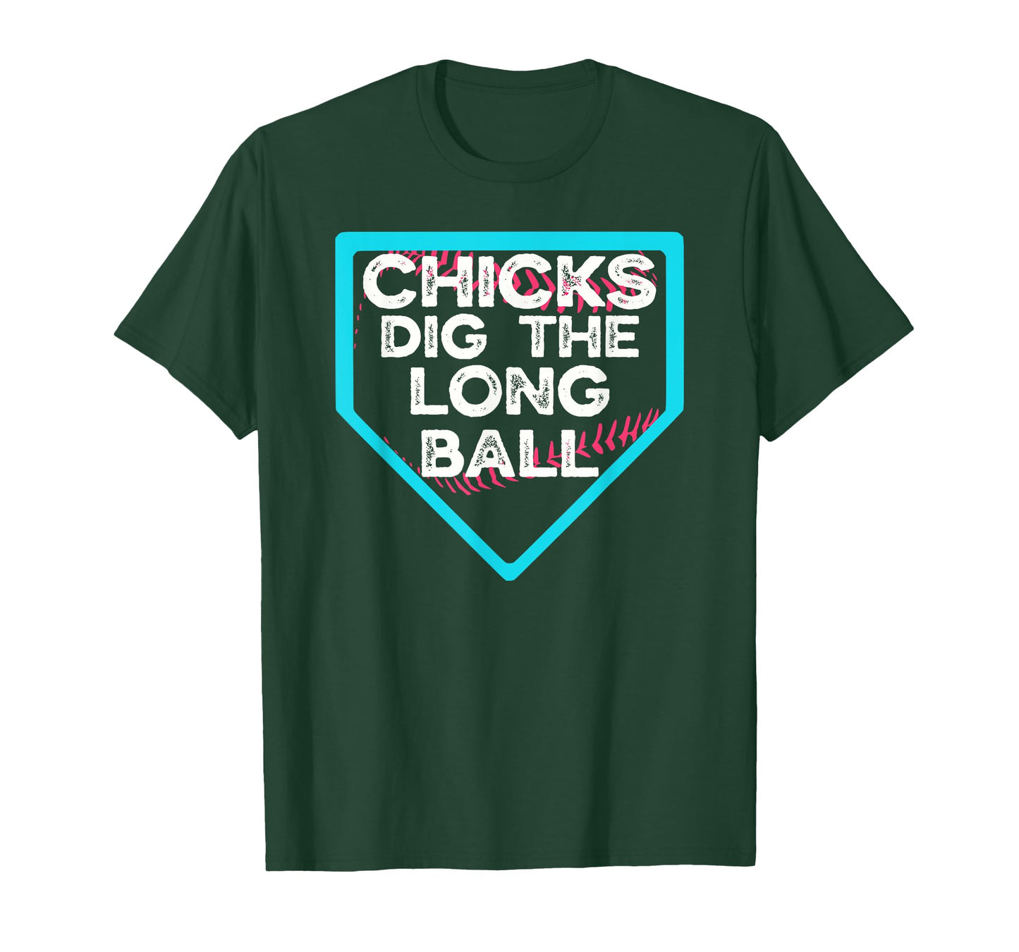 Funny Baseball Chicks Dig The Long Ball Home Plate Drip T-Shirt