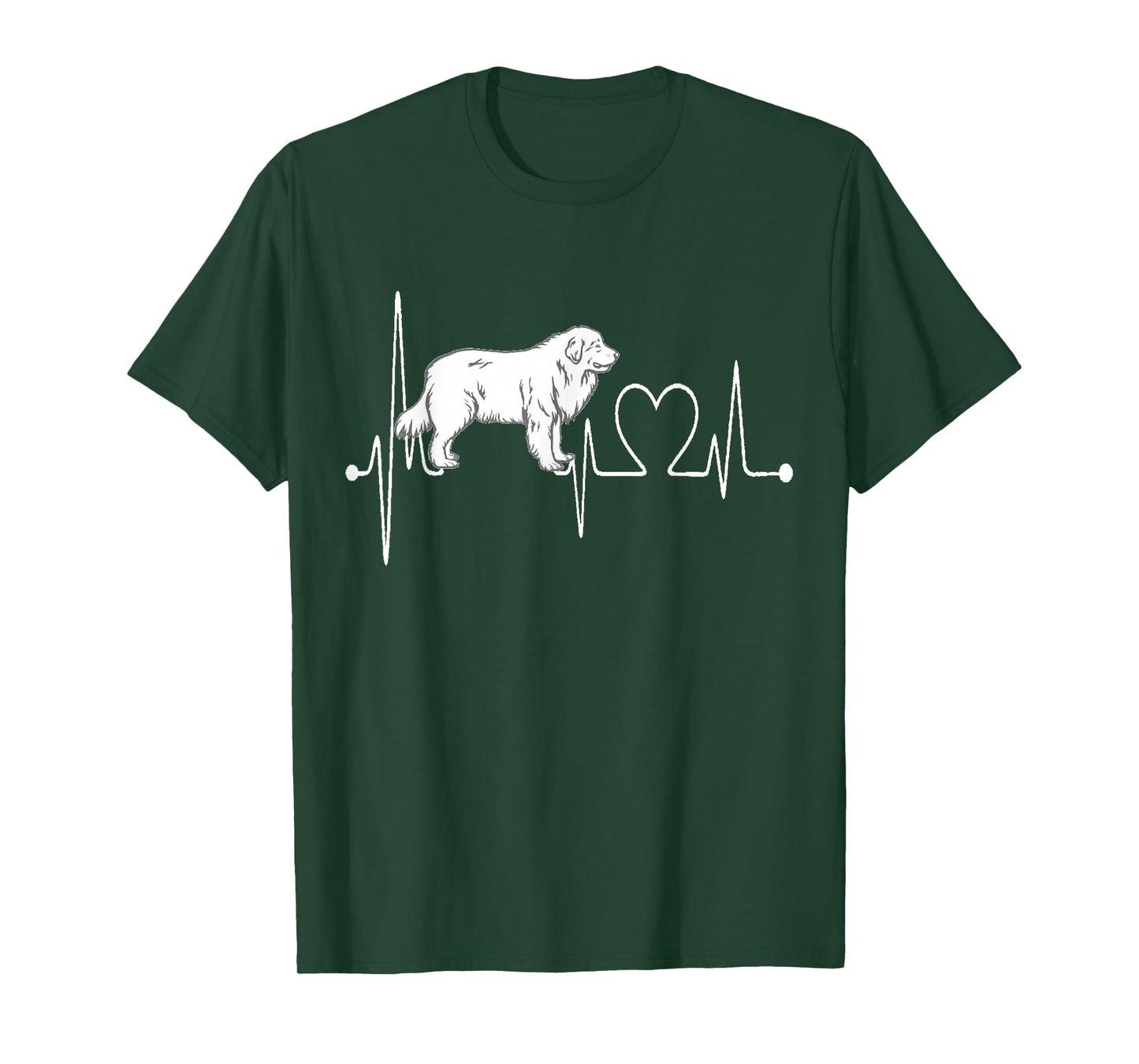 Great Pyrenees Dog Heartbeat EKG Funny My Dogs Are My Cardio T-Shirt