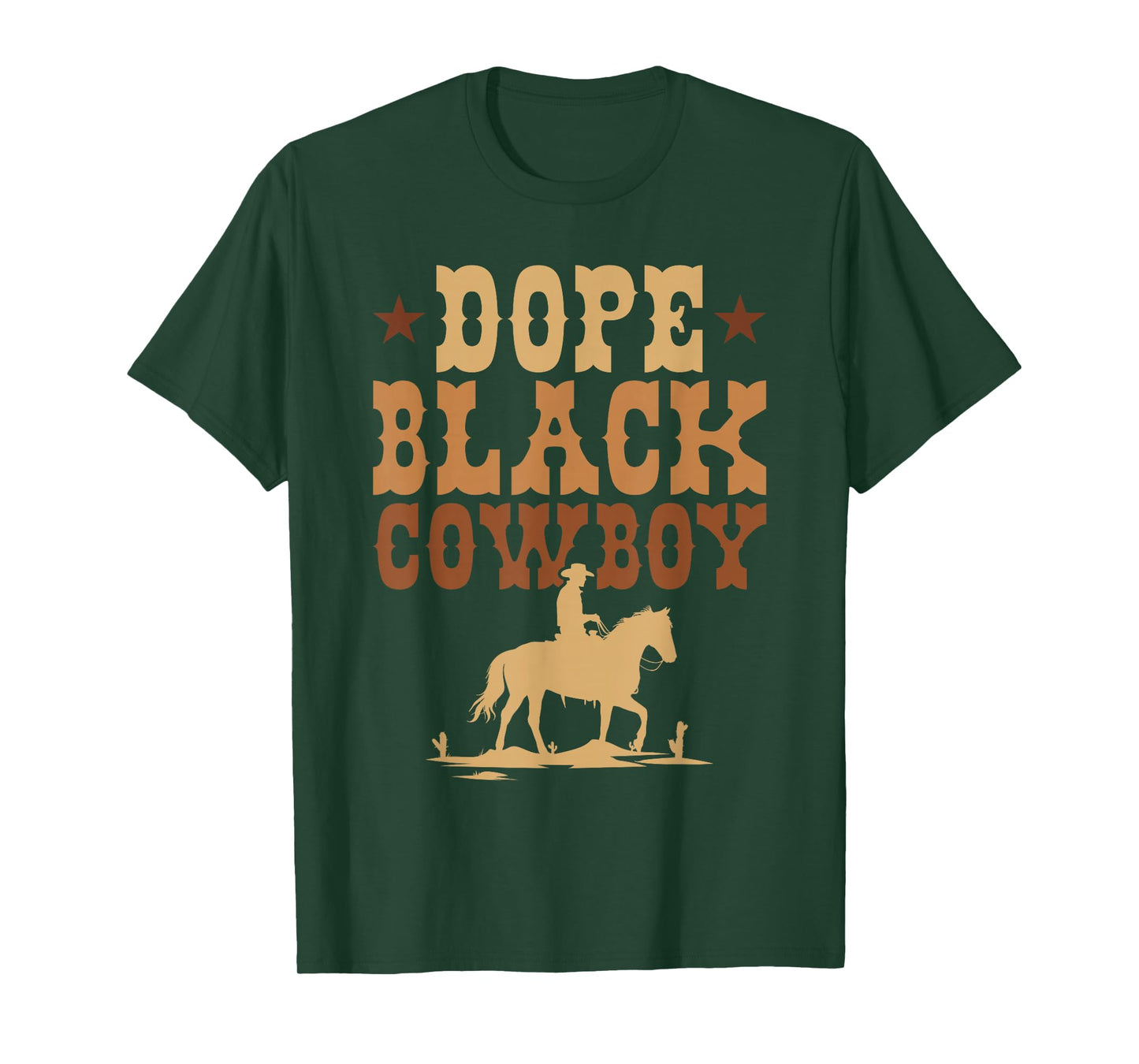Dope Black Cowboy Melanin Black African Rodeo Cowboy T-Shirt