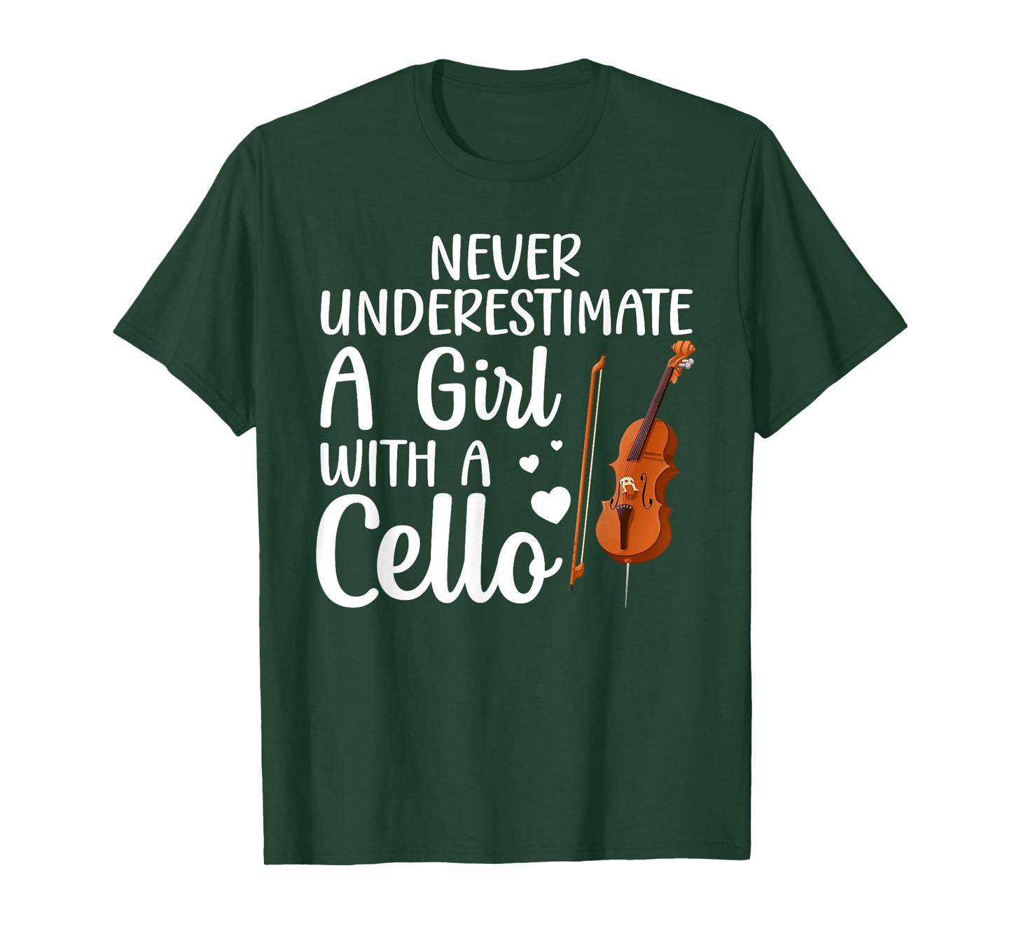 Funny Cello Art for Girls Women Kids Youth Cello Players T-Shirt