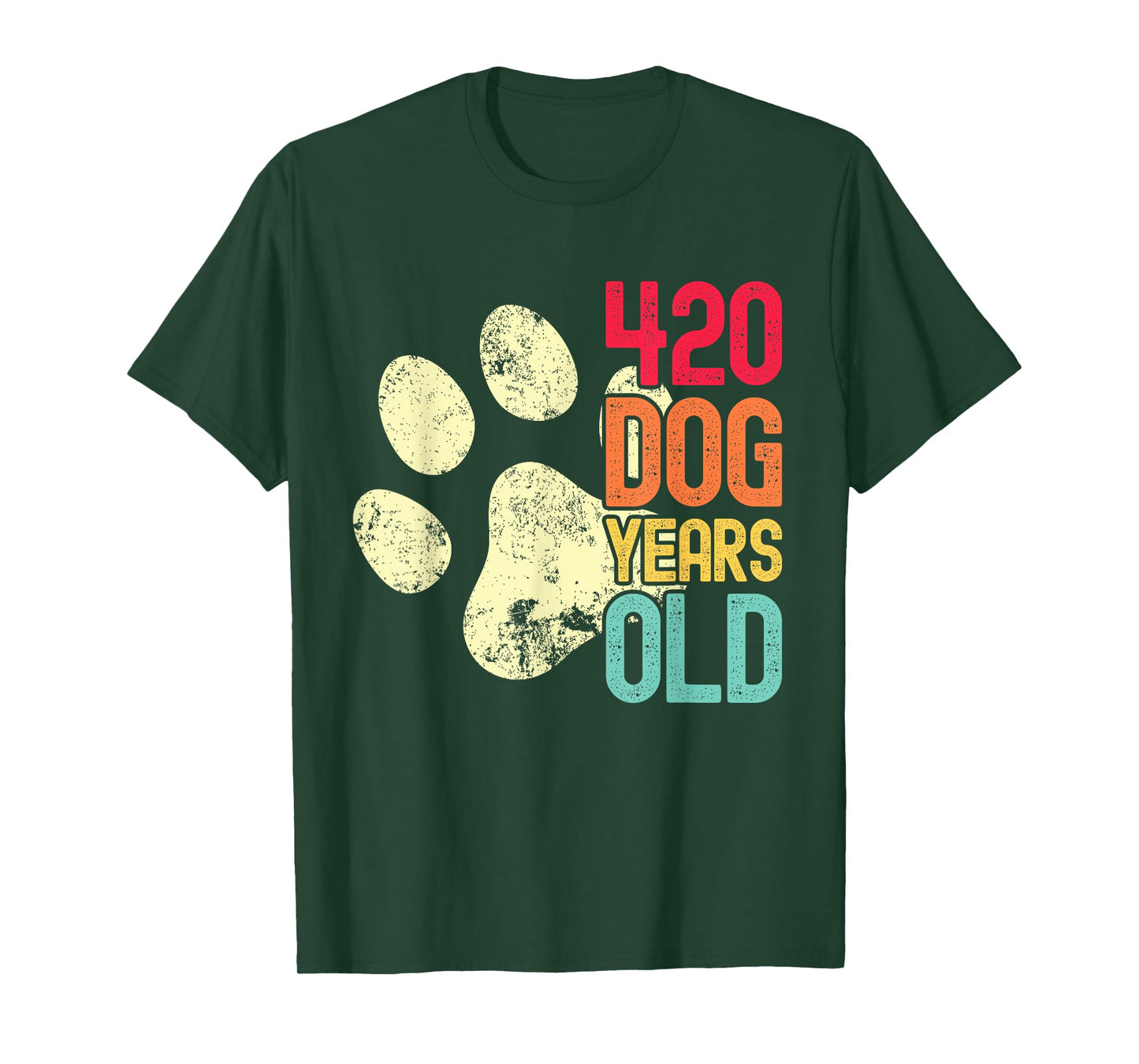 420 Dog Years Old Funny Dog Lovers 60th Birthday T-Shirt for Men Women