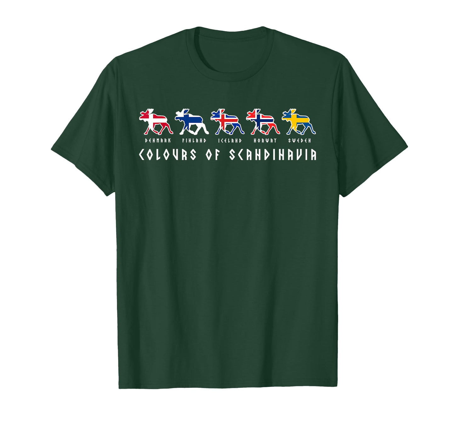 Scandinavia flags elk colours Sweden, Norway T-Shirt
