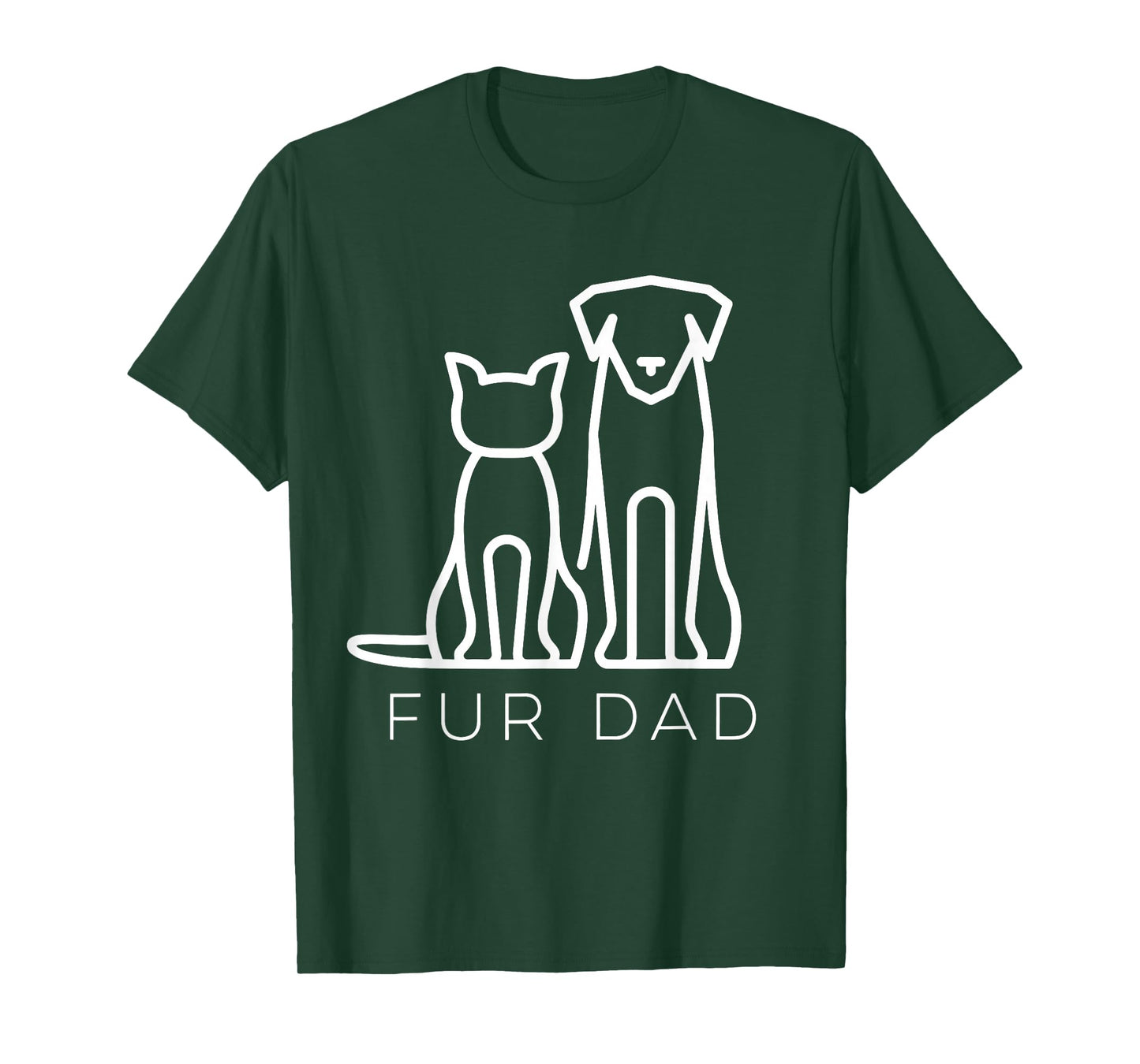 Fur Dad Pet Lover Cat Dog Dad Husband Funny Fathers Day Wife T-Shirt