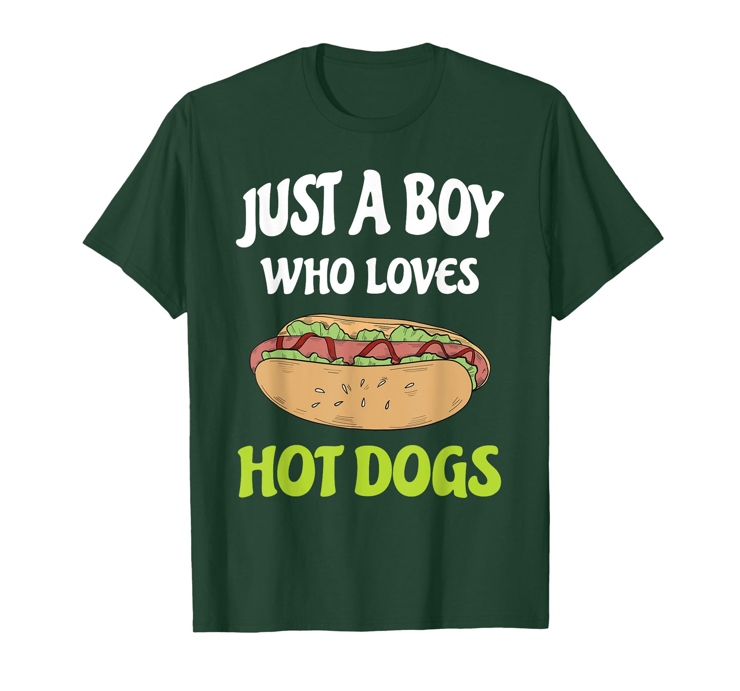Just A Boy Who Loves Hot Dogs Funny Hot Dog Design Toddler T-Shirt