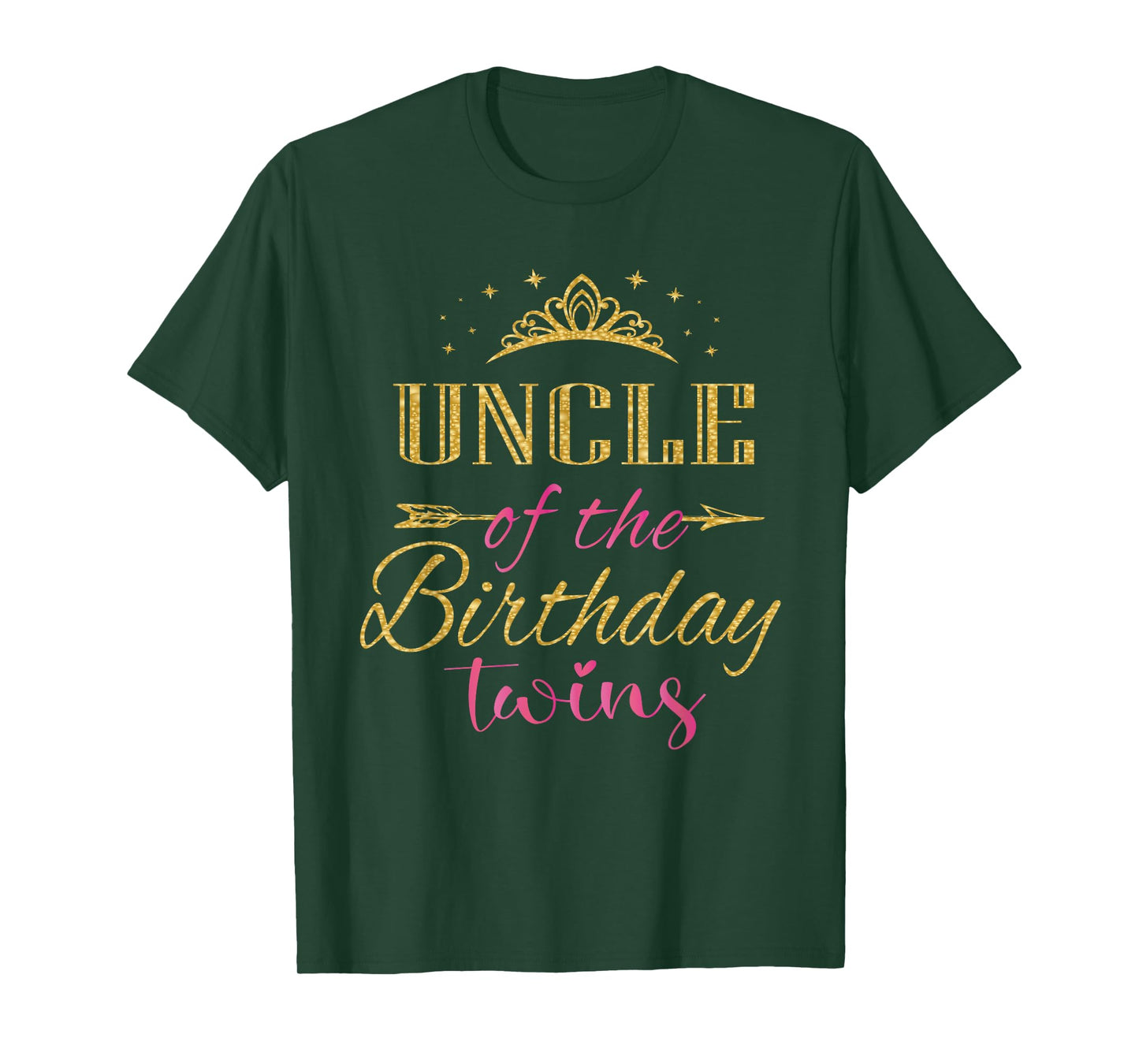 Uncle Of The Birthday Twins Kids Party T-Shirt