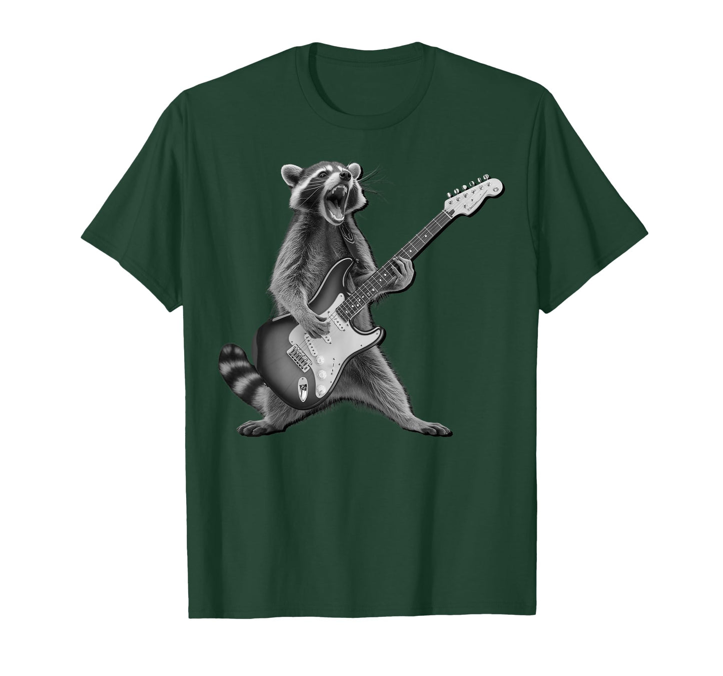 Raccoon Playing Guitar Rock and Roll Gifts For Men Women Kid T-Shirt