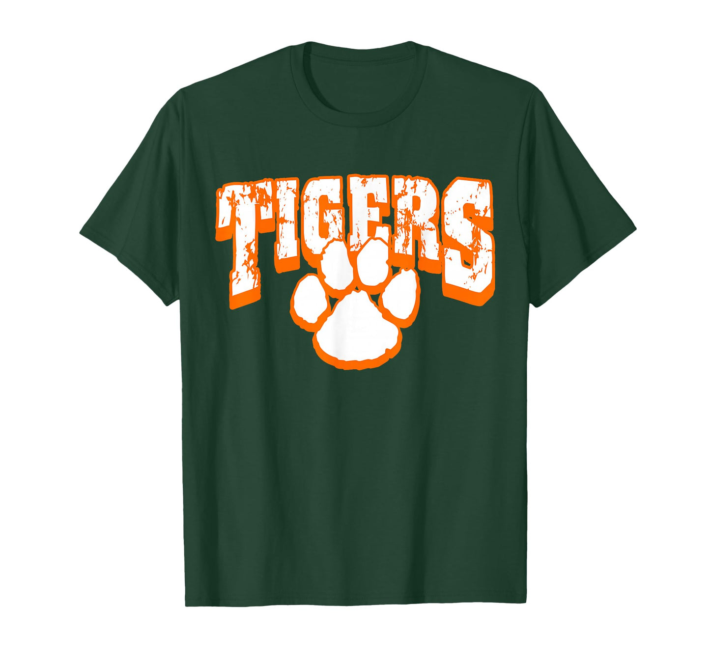 Tigers School Spirit Mascot Back to School Orange T-Shirt