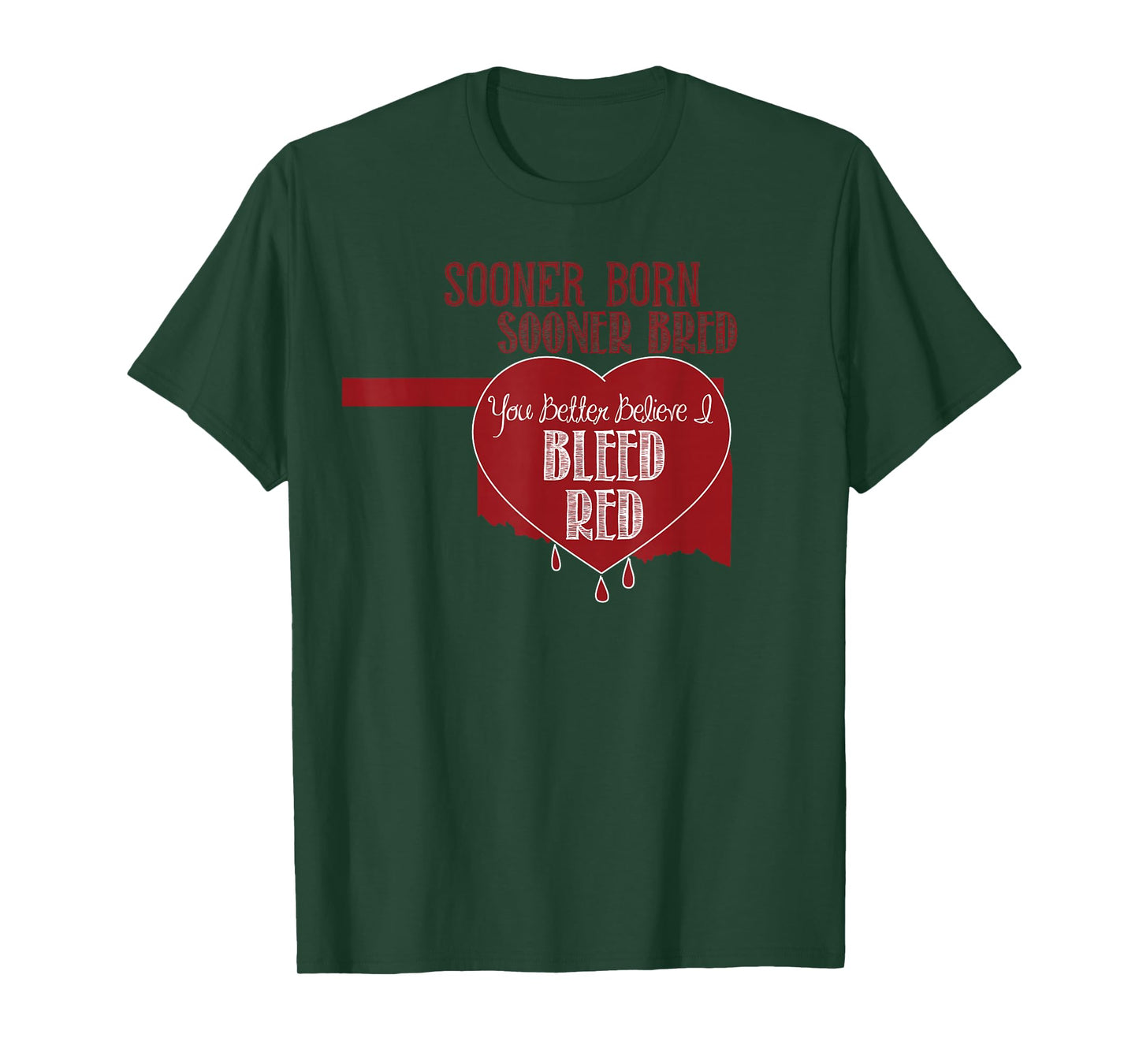 Sooner Born Sooner Bred Bleed Red T-Shirt T-Shirt
