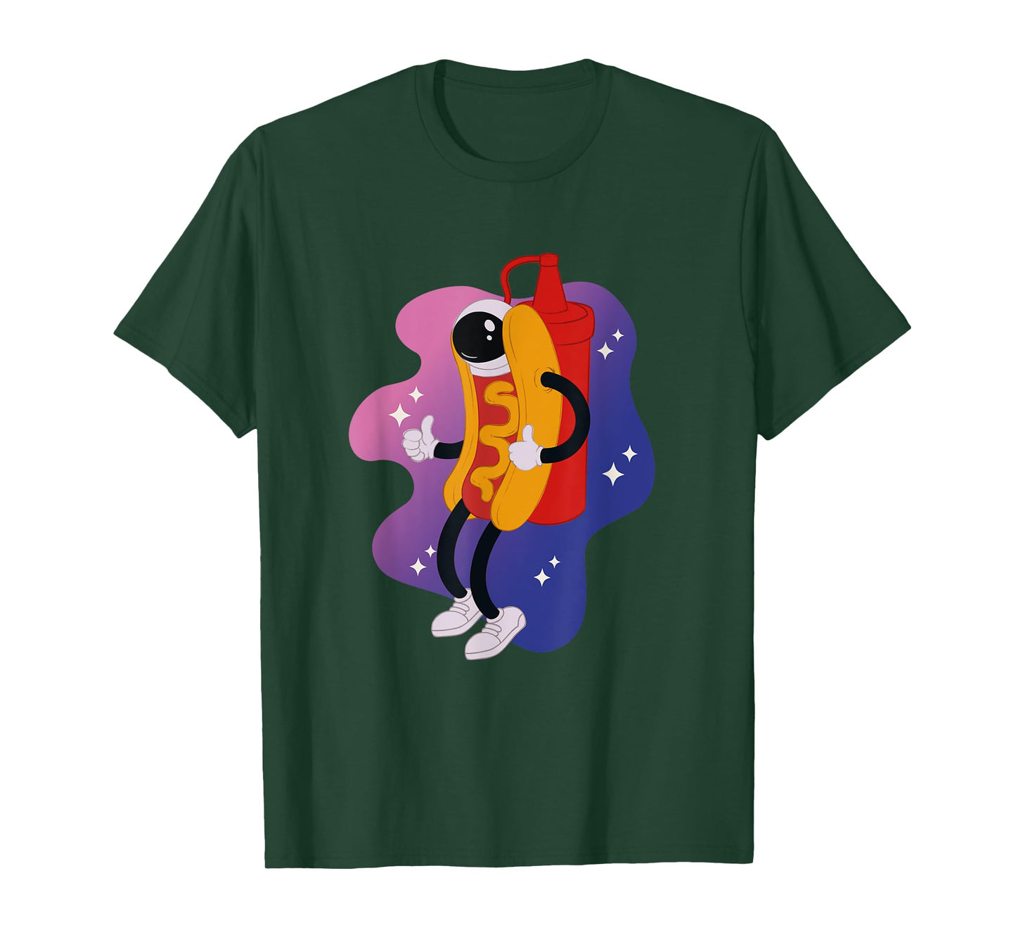 Hotdog in space space hot dog astronaut funny galaxy T-Shirt