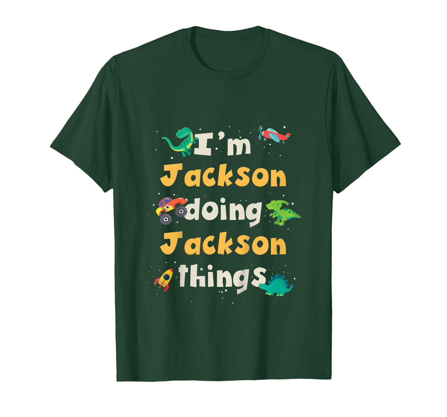 Kids Cool Jackson Personalized First Name Boys T-Shirt