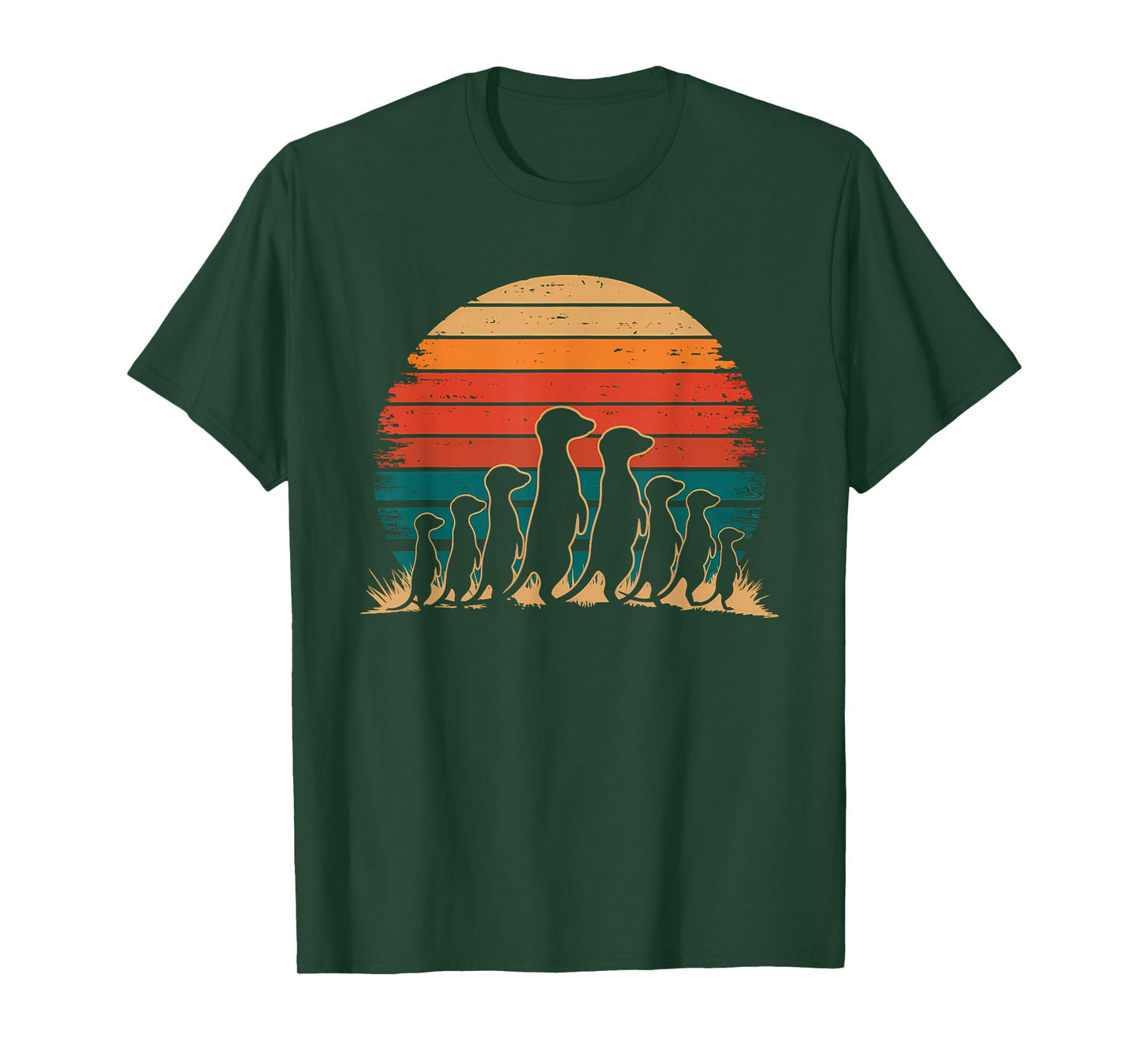 Meerkat Squad Family Animal Retro Cute Suricata Zoo Animals T-Shirt