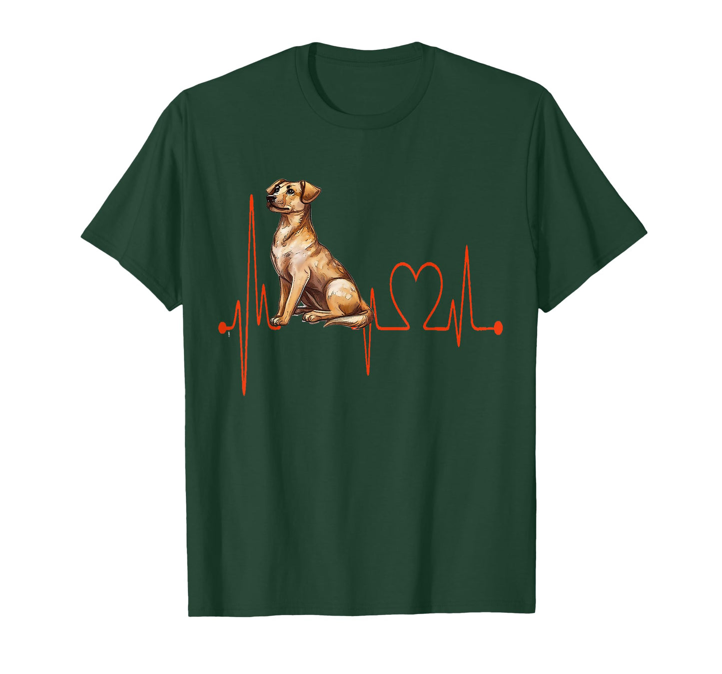 Mountain Cur Dog Heartbeat EKG My Dogs Are My Cardio T-Shirt