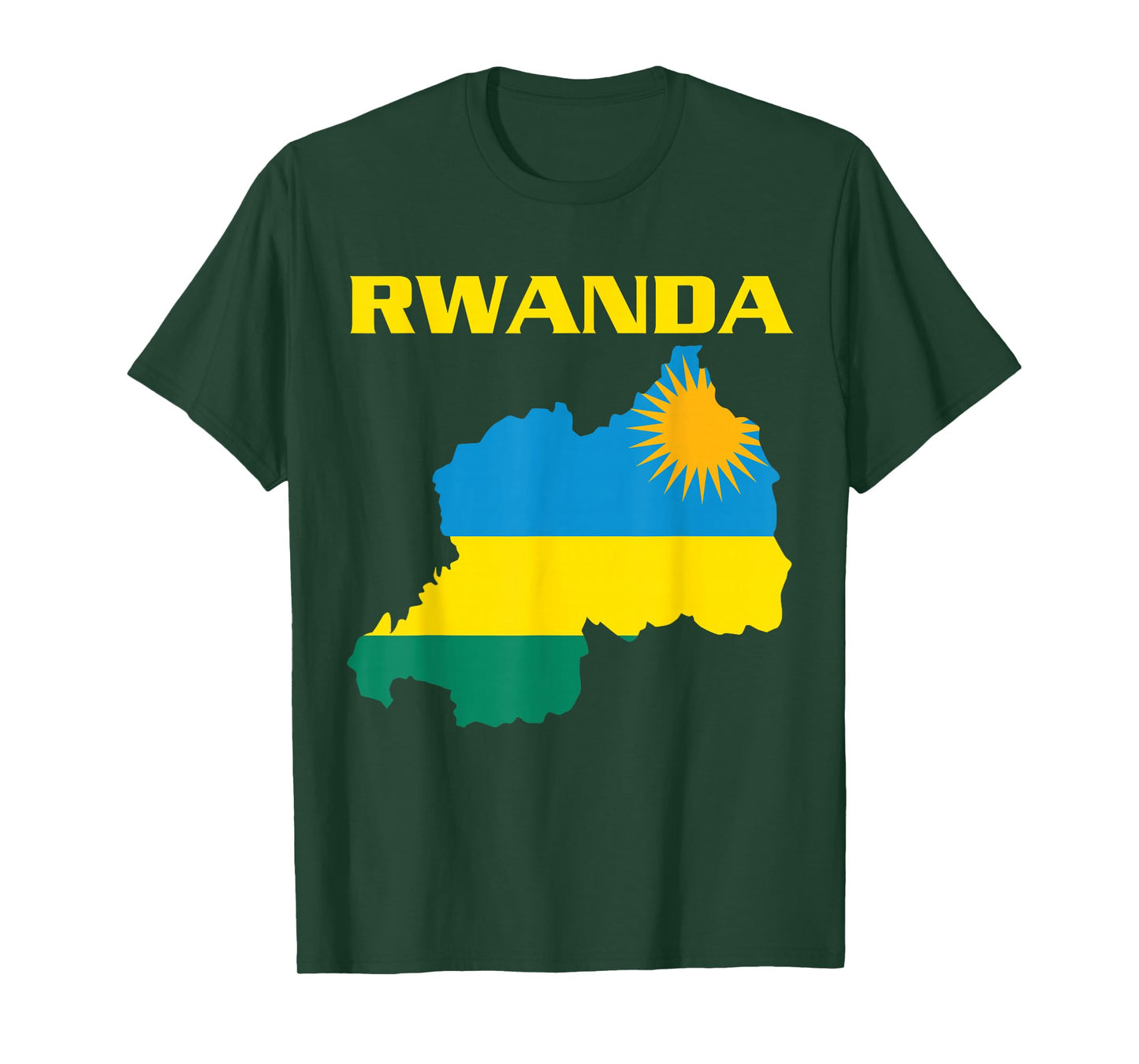 Rwanda Flag Country Shape, Rwandan Flag, Rwanda T-Shirt
