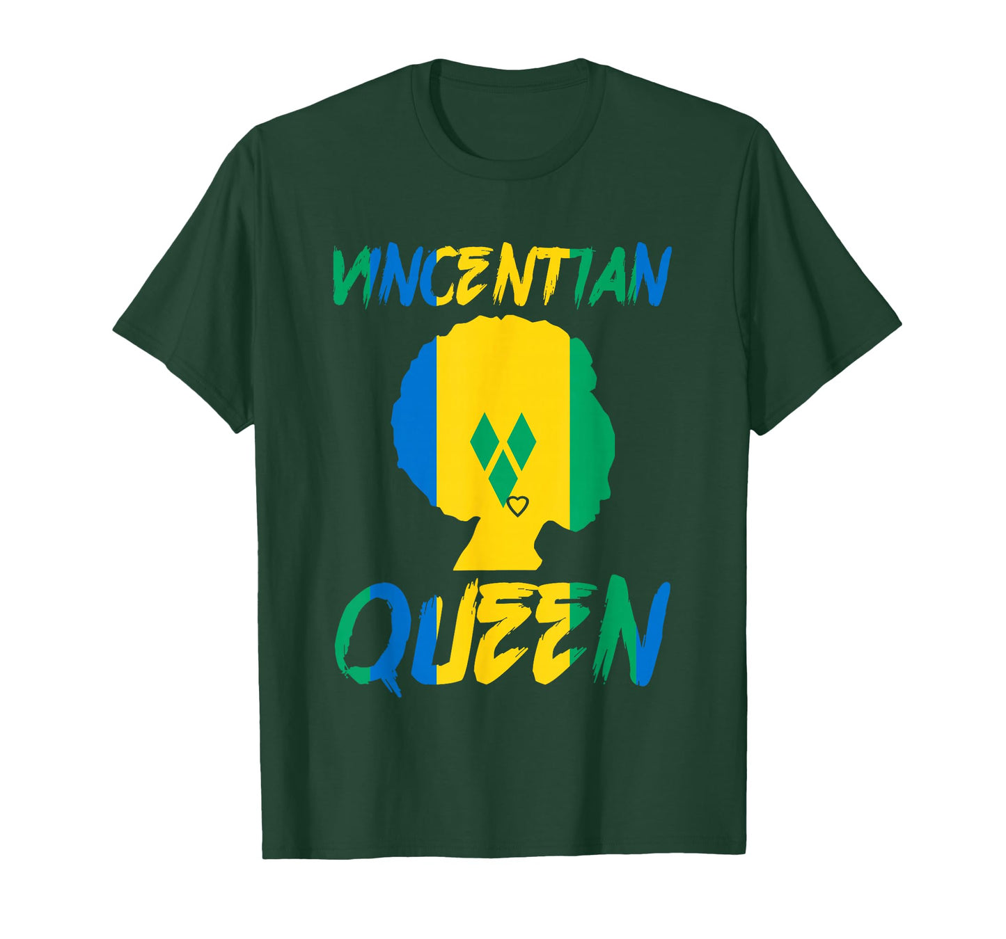 Vincentian Queen St Vincent Grenadines Flag Afro Pride Home T-Shirt