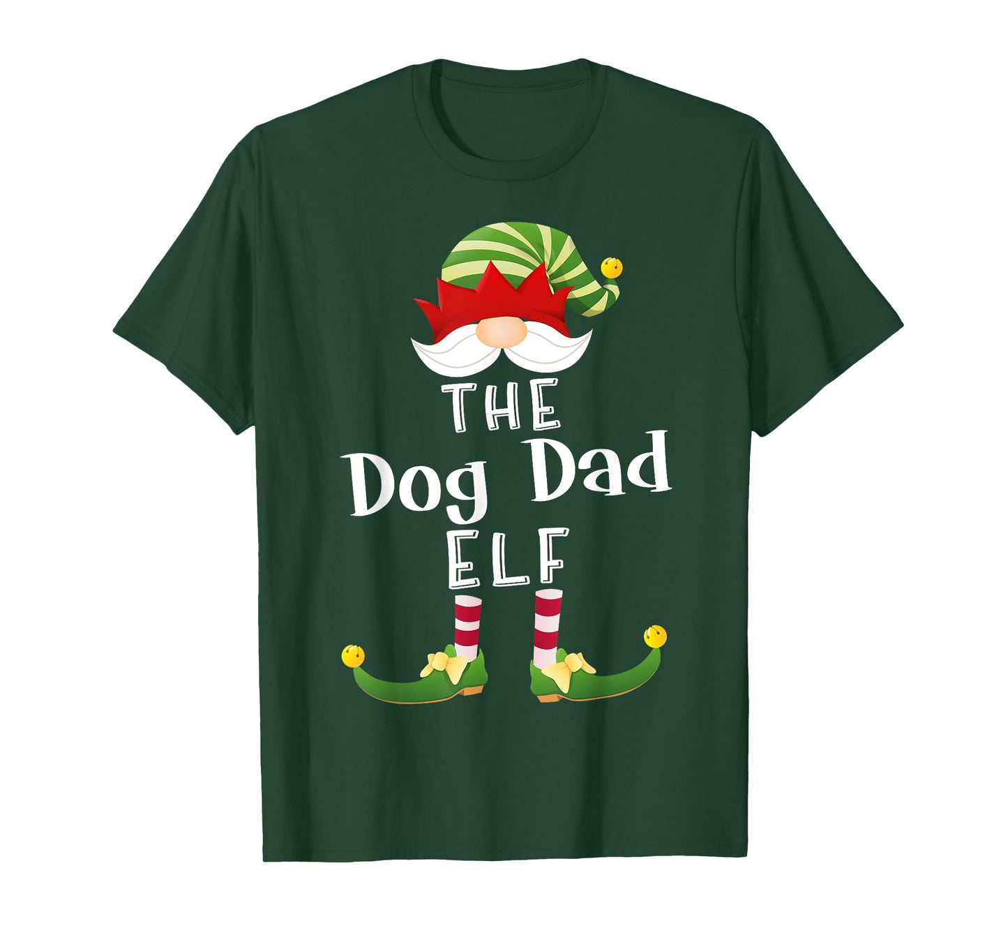 Dog Dad Elf Group Christmas Funny Pajama Party T-Shirt for Men Women