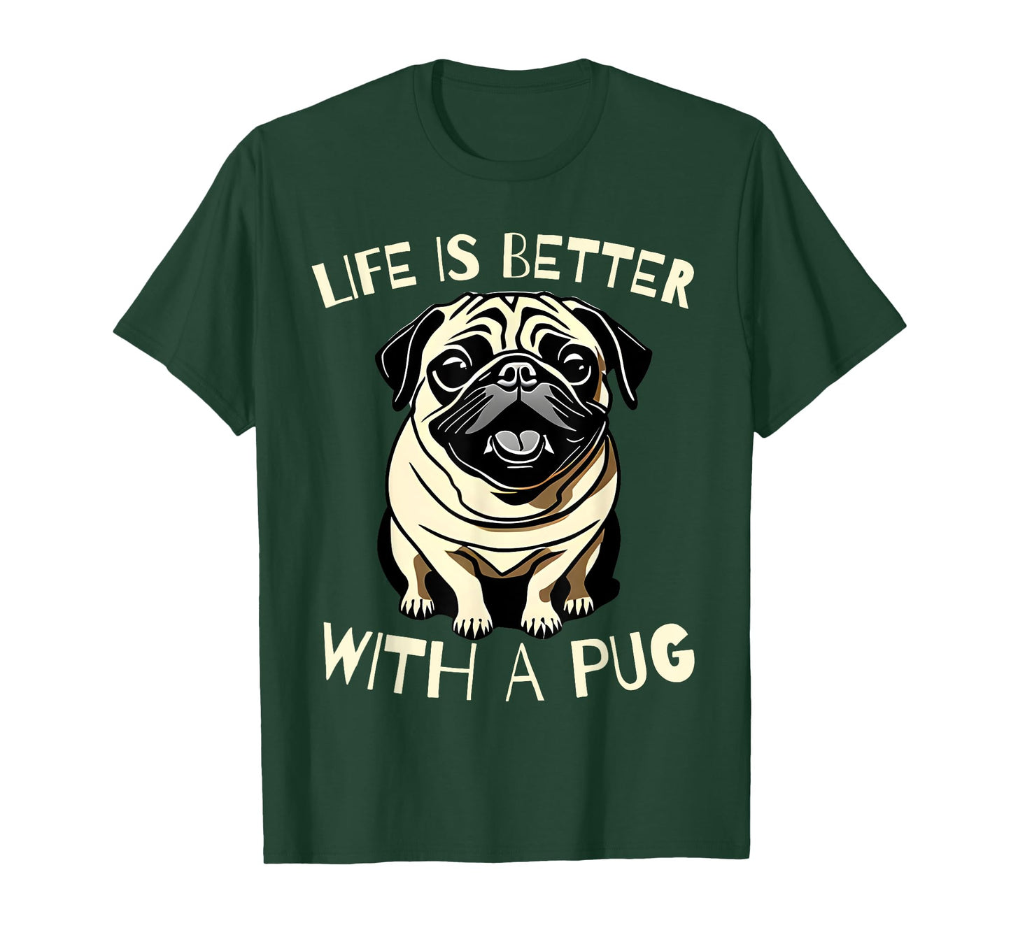Pug Dog Lover Funny Pug Owner For Women Men Kids Cute T-Shirt