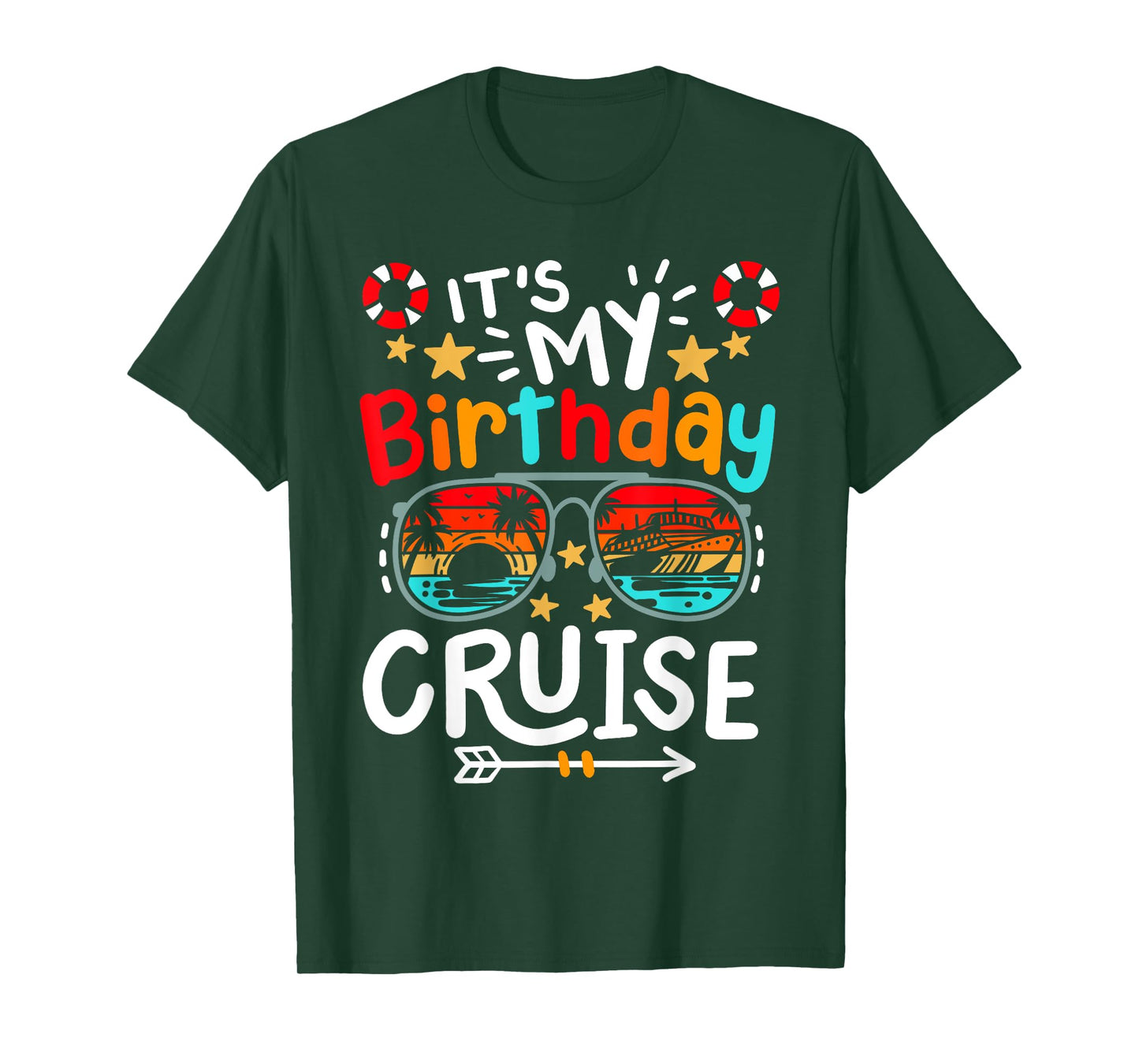 It's My Birthday Cruise Men Women Kids Cruising Vacation T-Shirt