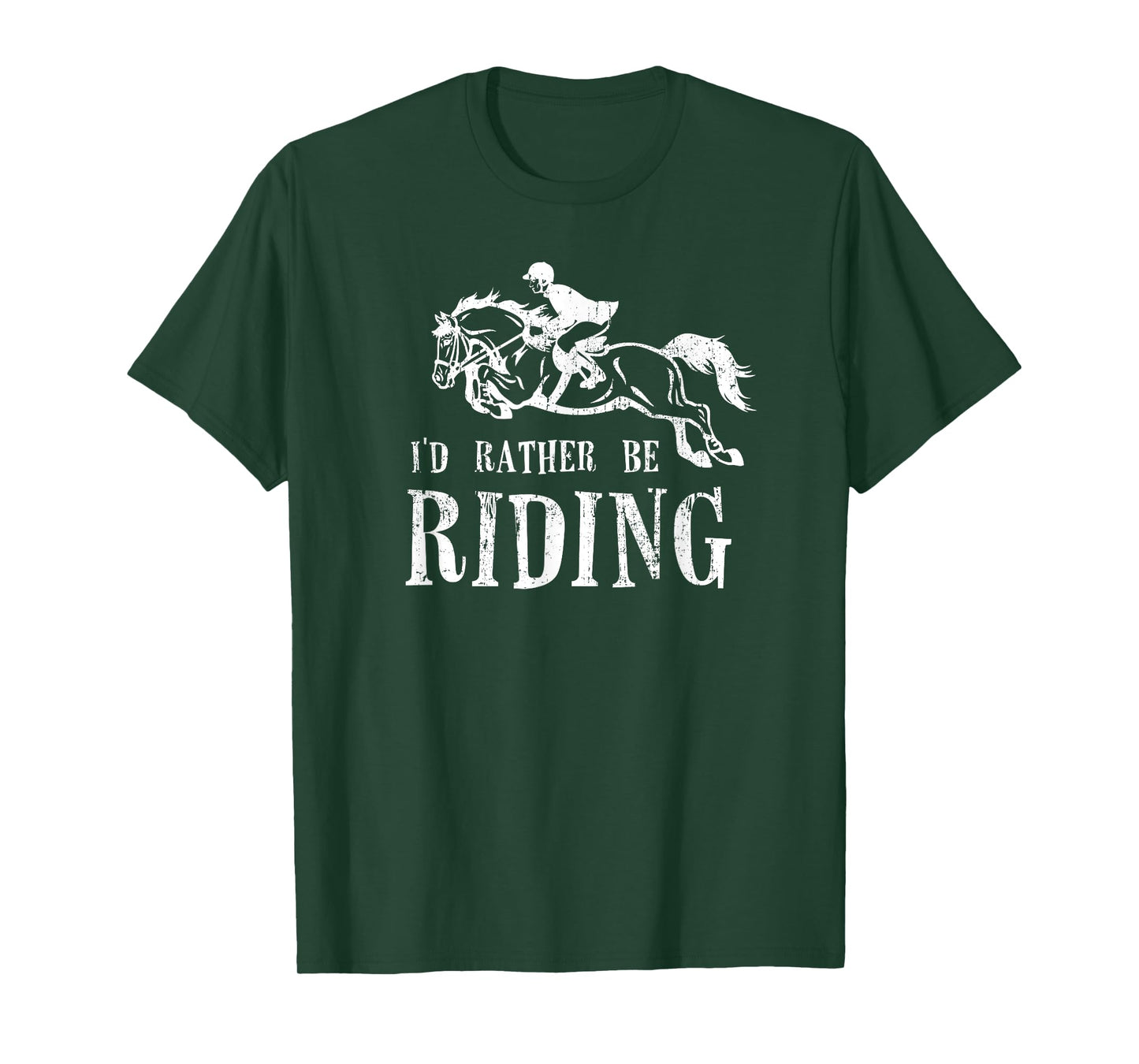 RATHER BE RIDING Horses Equestrian Horseback Rider Show Jump T-Shirt