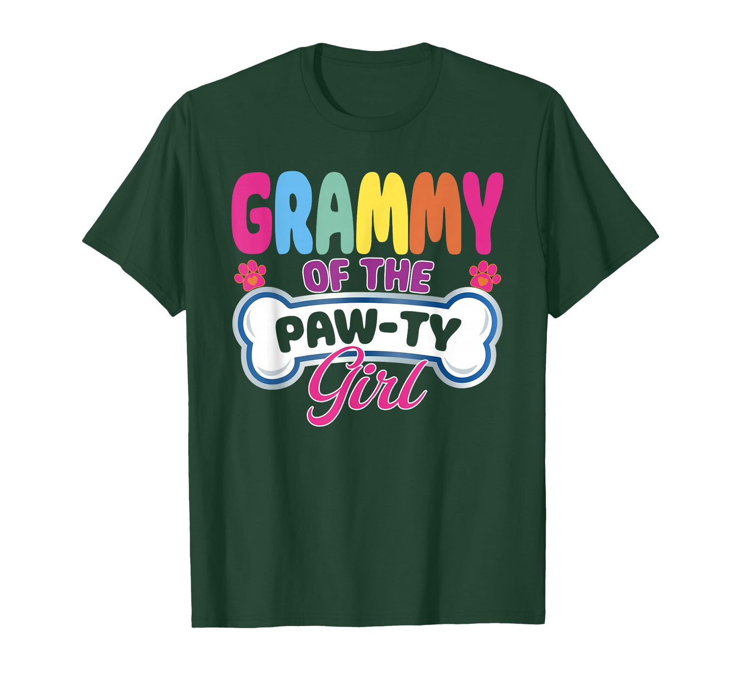 Grammy of The Paw-Ty Girl Birthday Family Matching Party T-Shirt