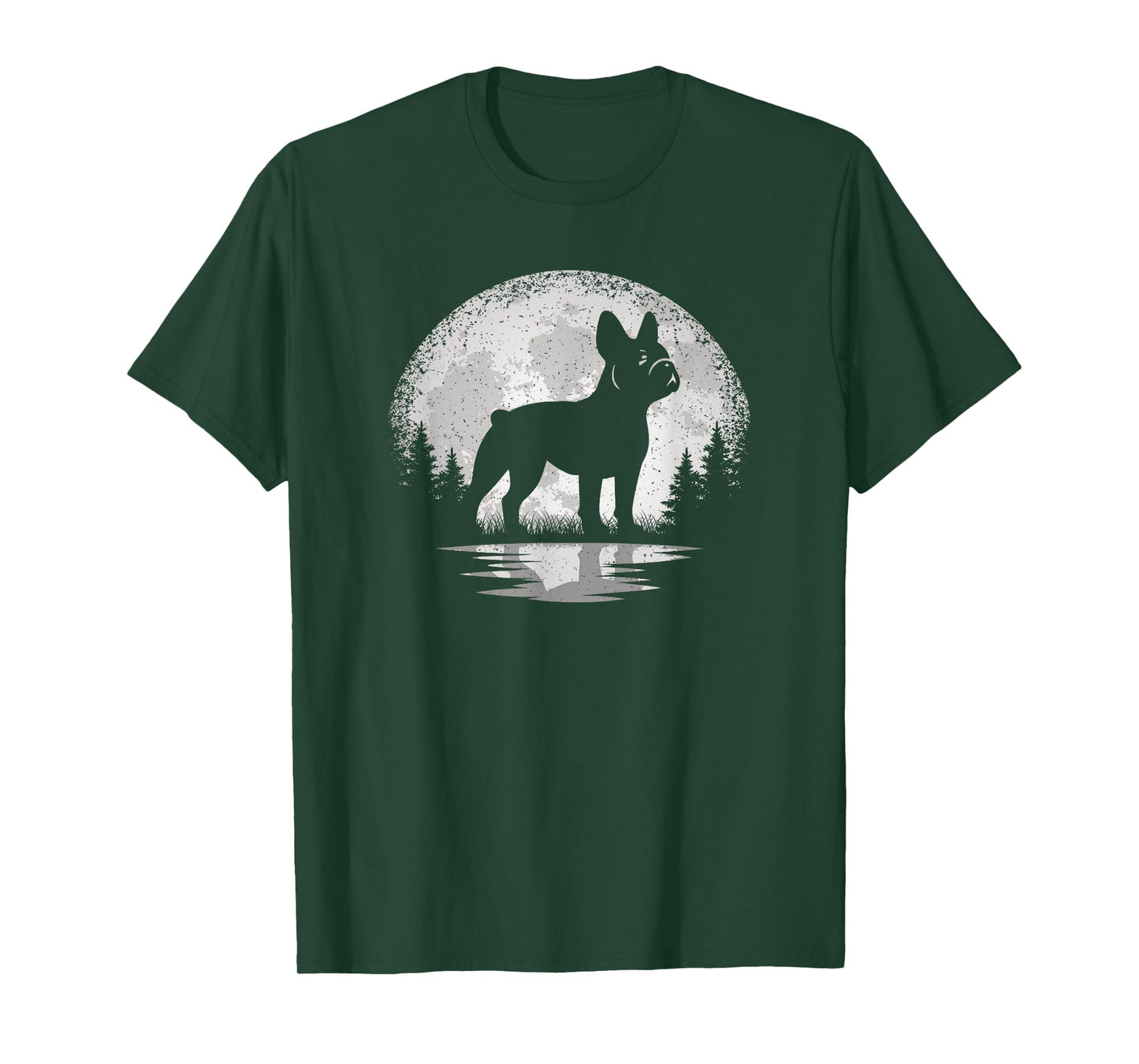 Frenchie Moon Vintage French Bulldog Men Women T-Shirt