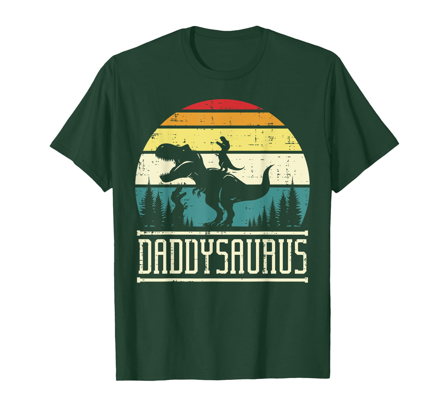 Fathers Day Dino Daddysaurus Daddy Saurus Trex Dad Papa Men T-Shirt