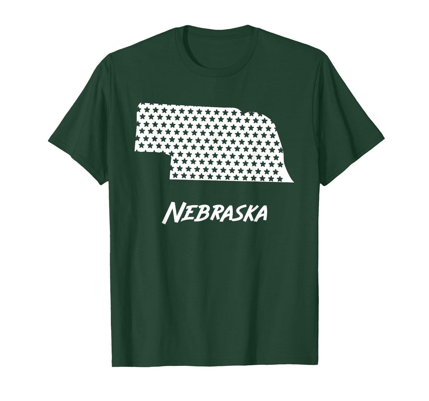 Nebraska USA State Outline Stars Vintage Retro Design T-Shirt