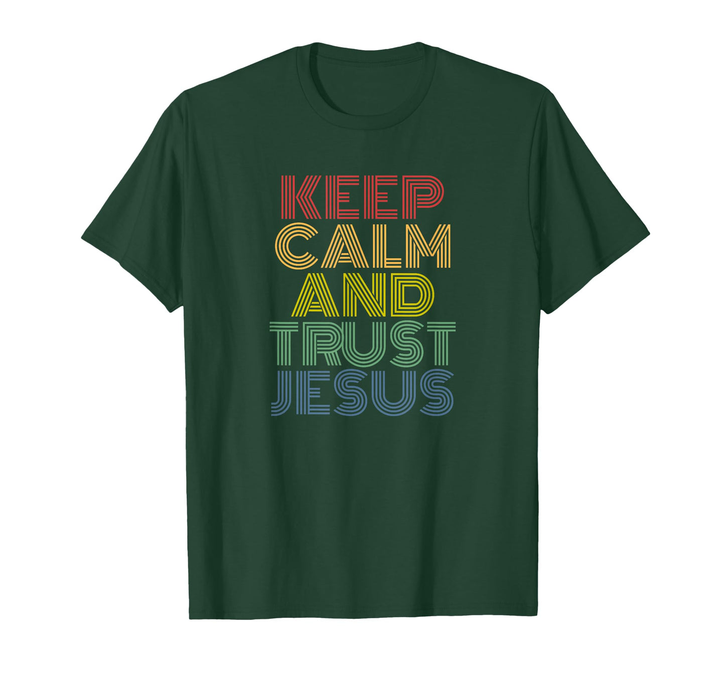 Keep Calm And Trust Jesus retro 70s vintage T-Shirt