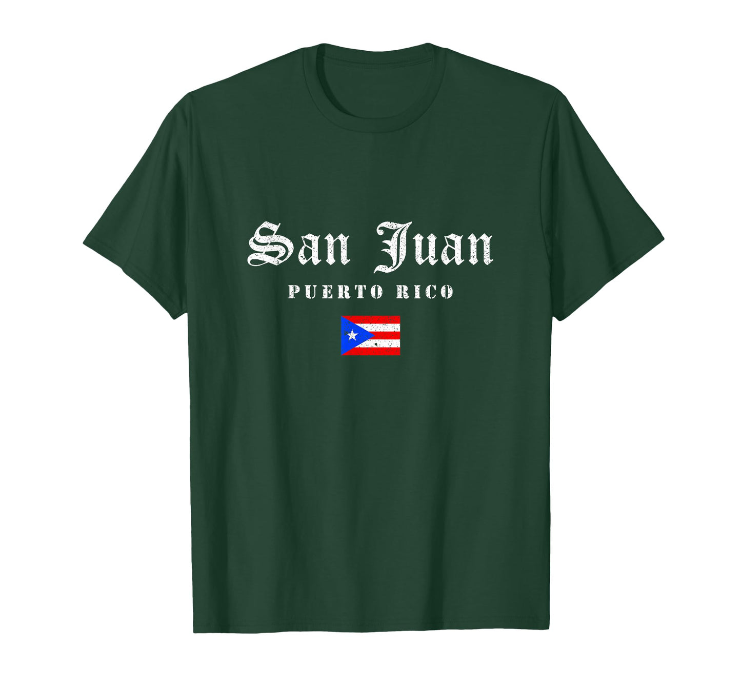 Vintage San Juan Puerto Rico Flag Pride Home Root Travel T-Shirt