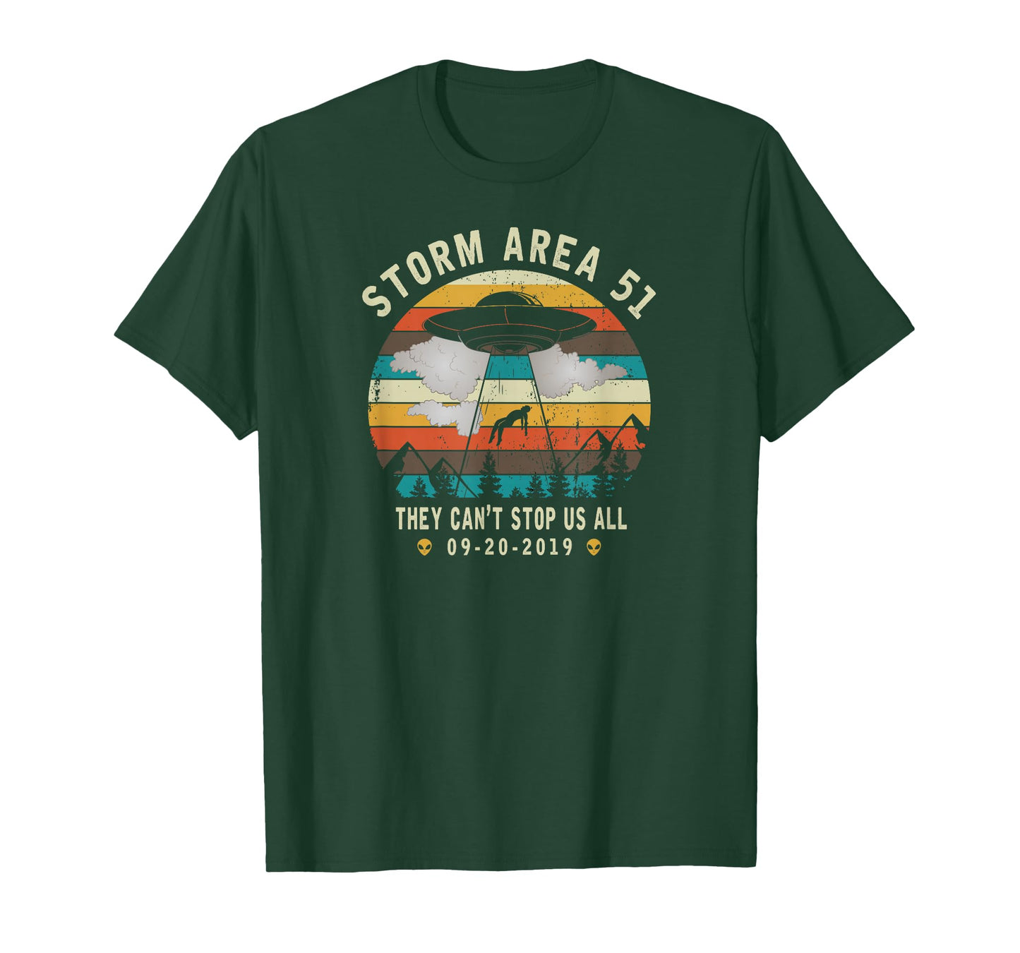 Storm Area 51-They Can't Stop Us All-Vintage Alien Abduction T-Shirt