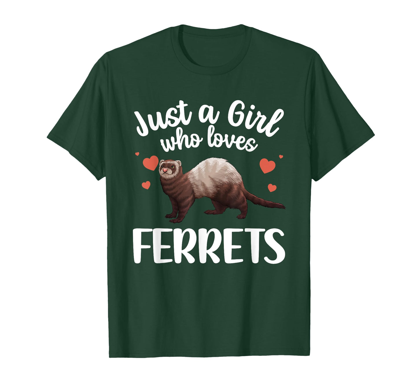 Cool Ferret Design For Women Girls Ferret Owner Ferret Lover T-Shirt