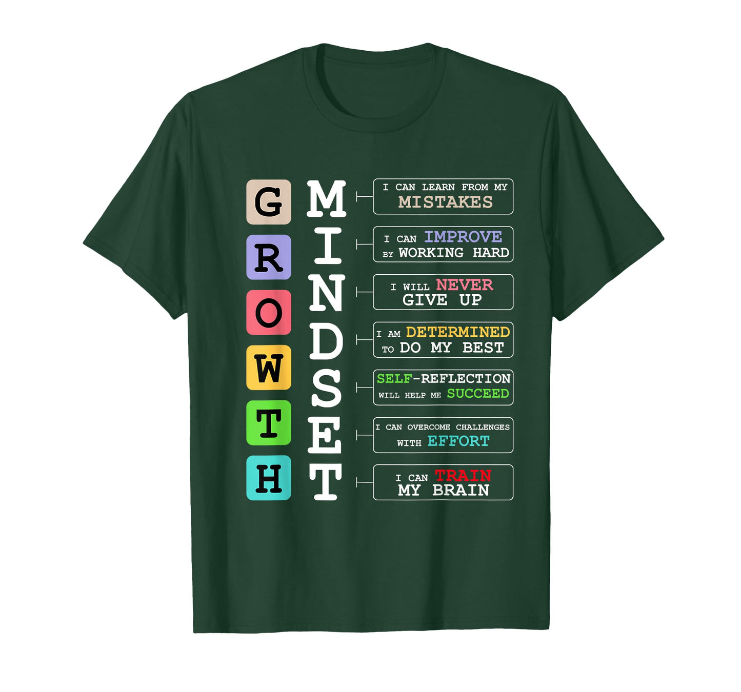 Growth Mindset Shirt Positive School Classroom Teacher Gift T-Shirt
