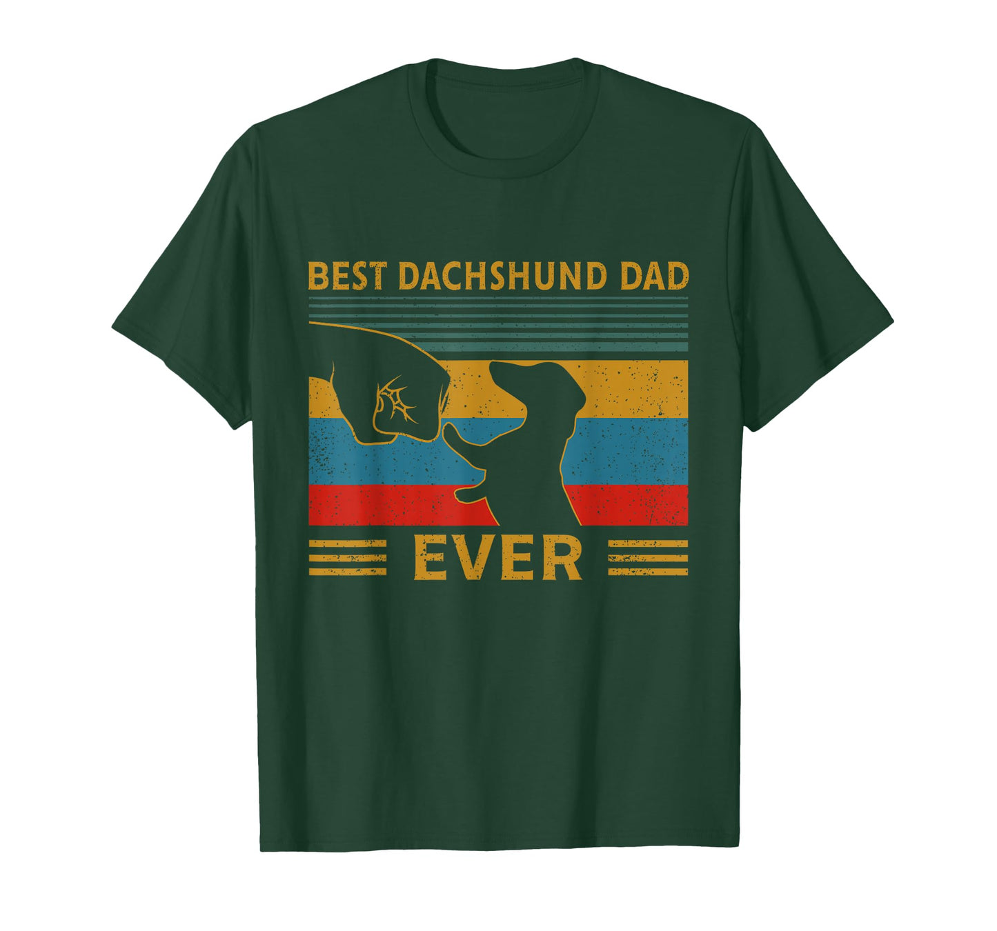 Best Dachshund Dad Ever Funny Weiner Dog Men Gifts T-Shirt