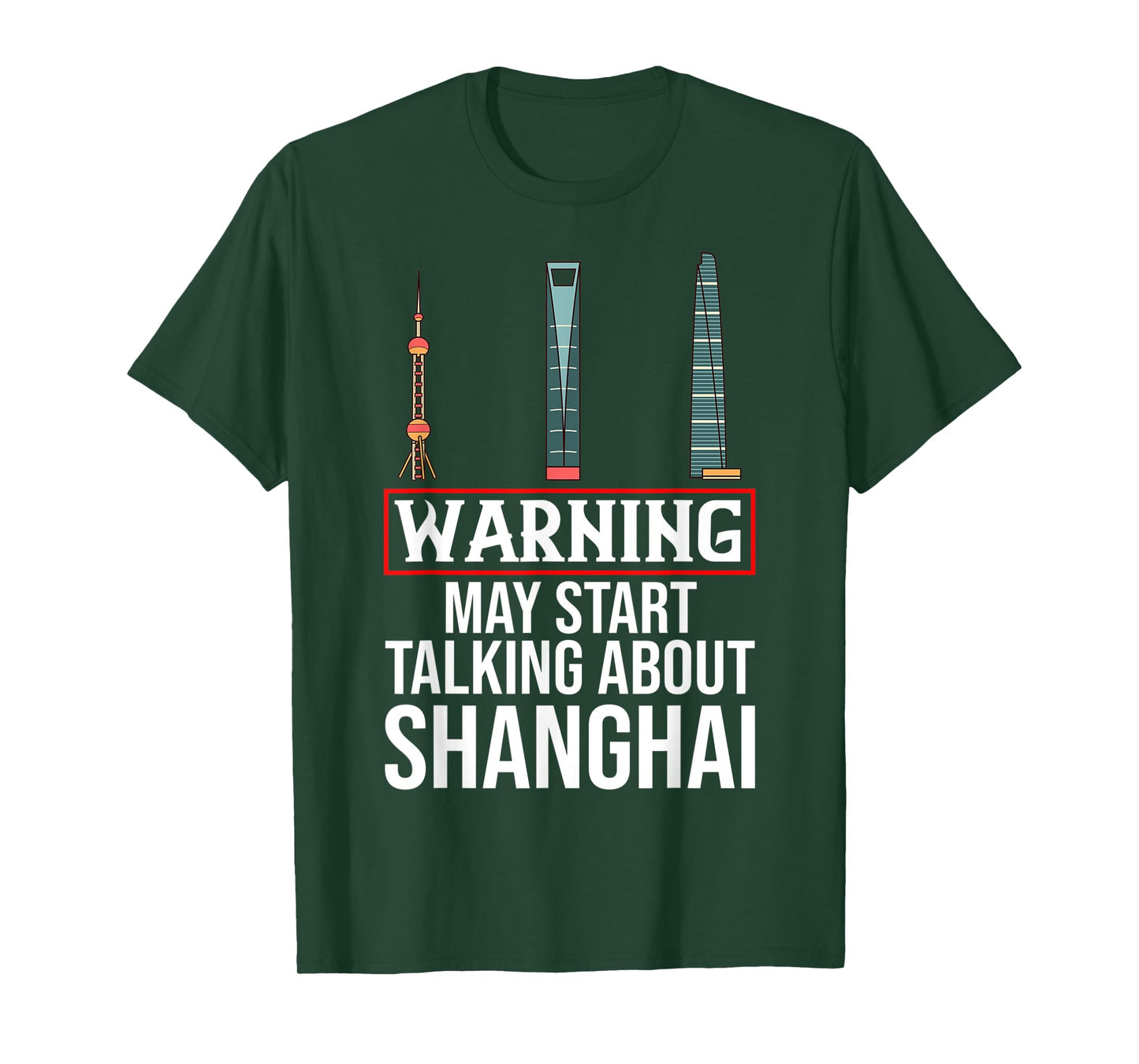 Shanghai China City Skyline Map T-Shirt