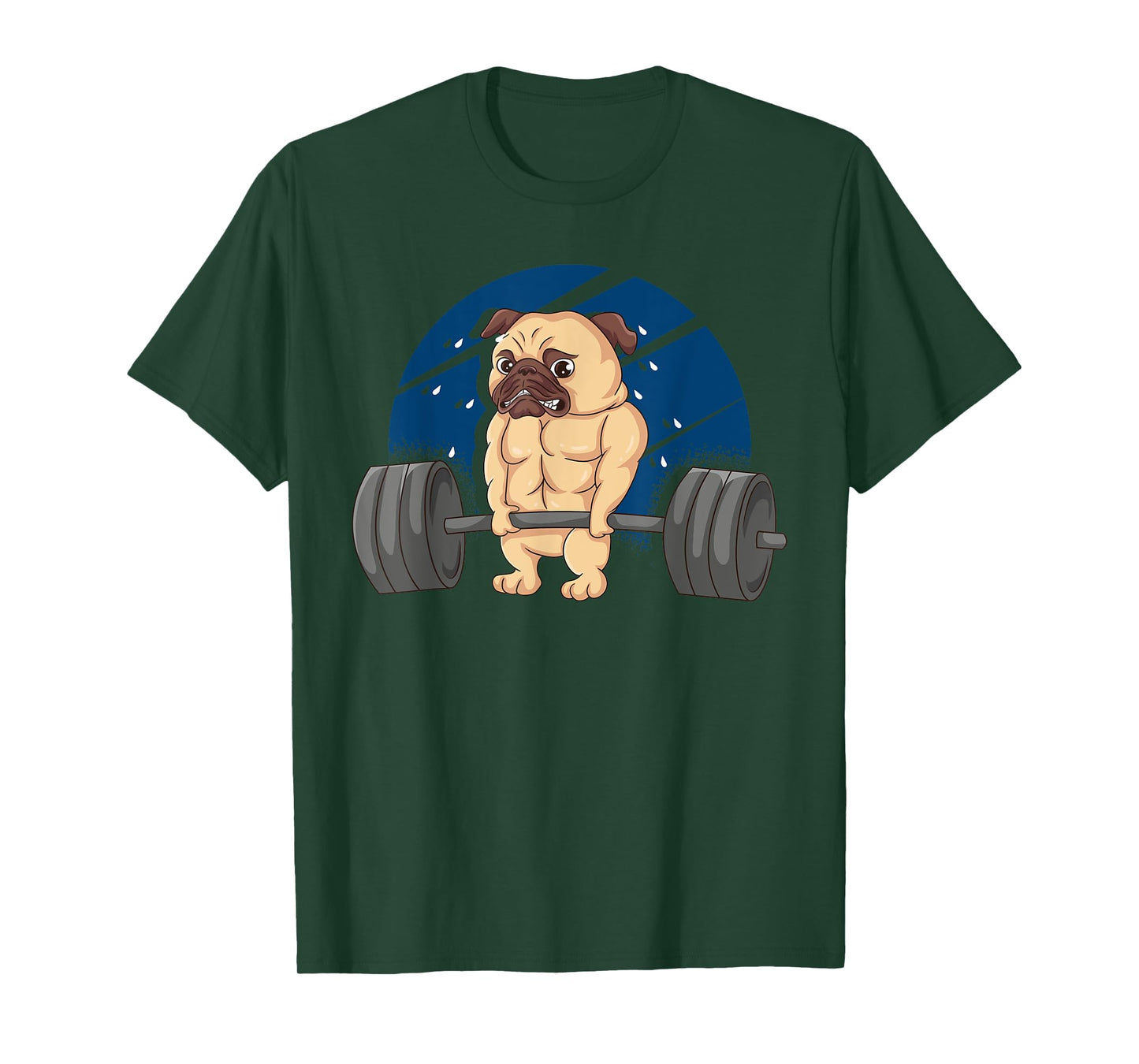 Pug Bodybuilding Bodybuilder Muscle Gym Workout Bulldog Dog T-Shirt