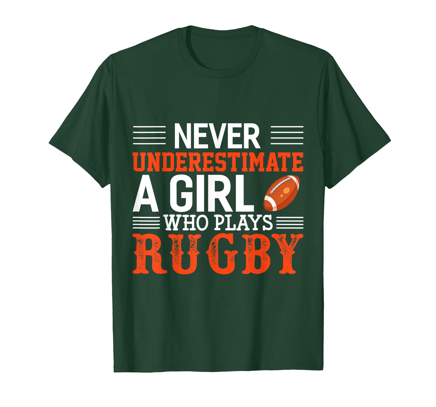 Funny Rugby Never Underestimate A Girl Who Plays Rugby T-Shirt
