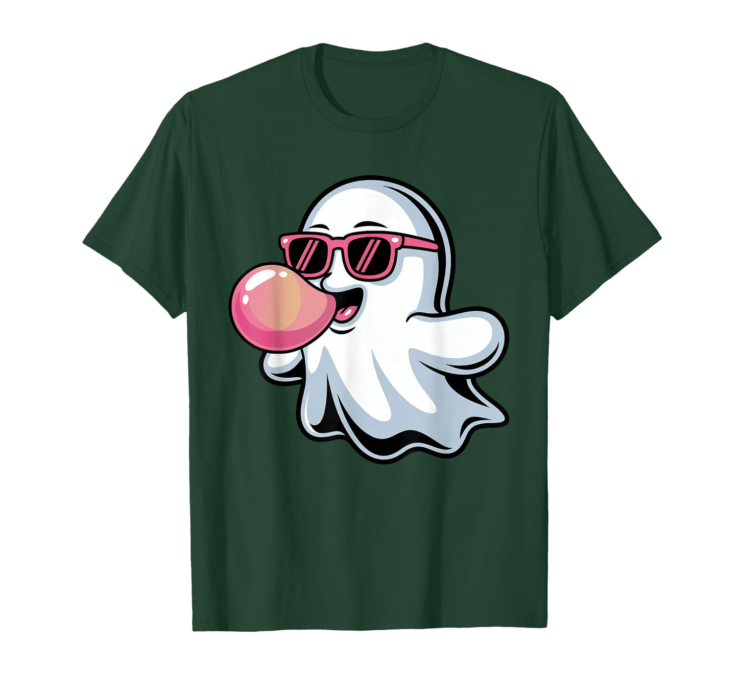 Ghost Blowing Pink Bubblegum Halloween Toddler Boys Girls T-Shirt